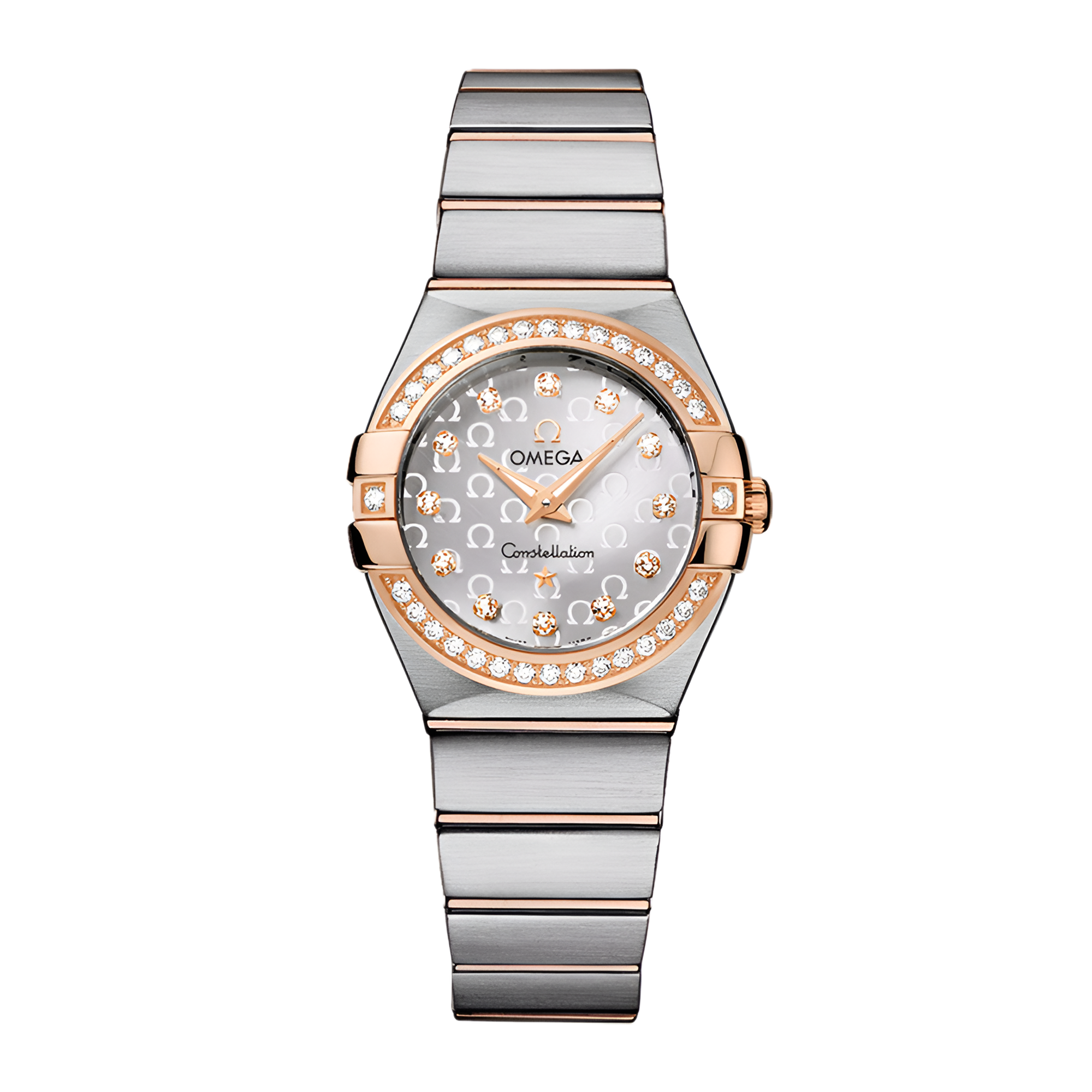 Constellation Quartz Rose God & Steel Silver Omega Dial 27mm Product Image