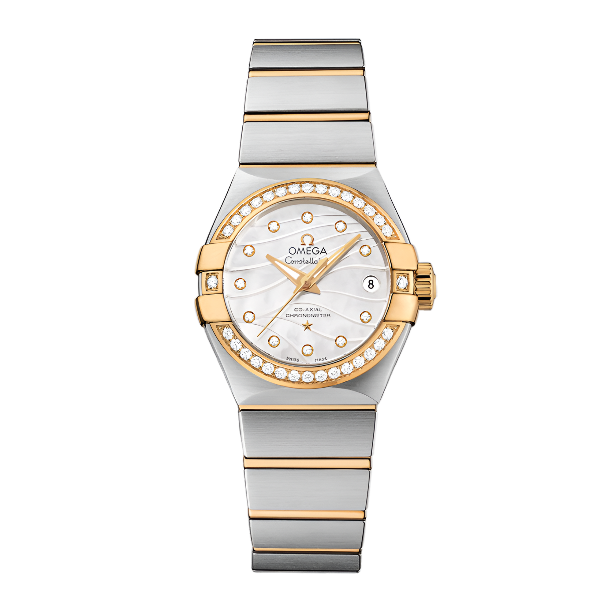 Constellation Yellow Gold & Steel Wavy Mother of Pearl Dial 27mm Product Image