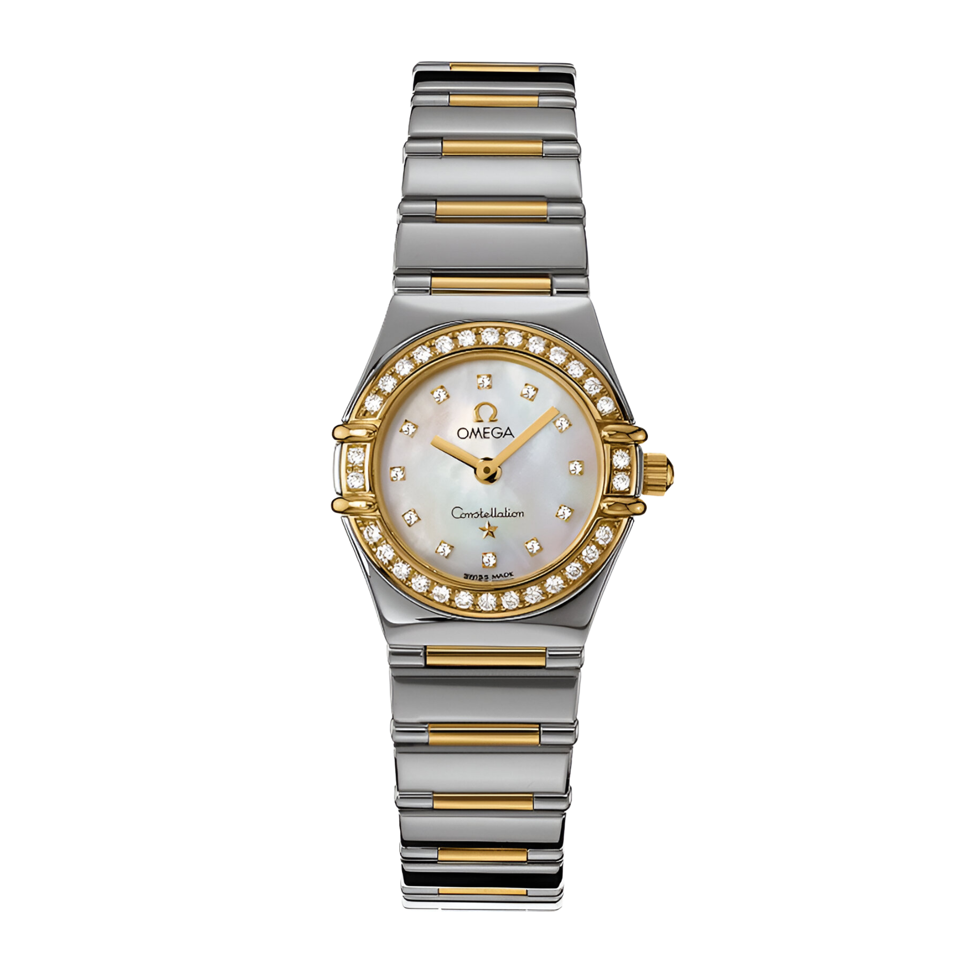 Constellation Quartz Yellow Gold & Steel Diamond Mother of Pearl Dial 23mm Product Image