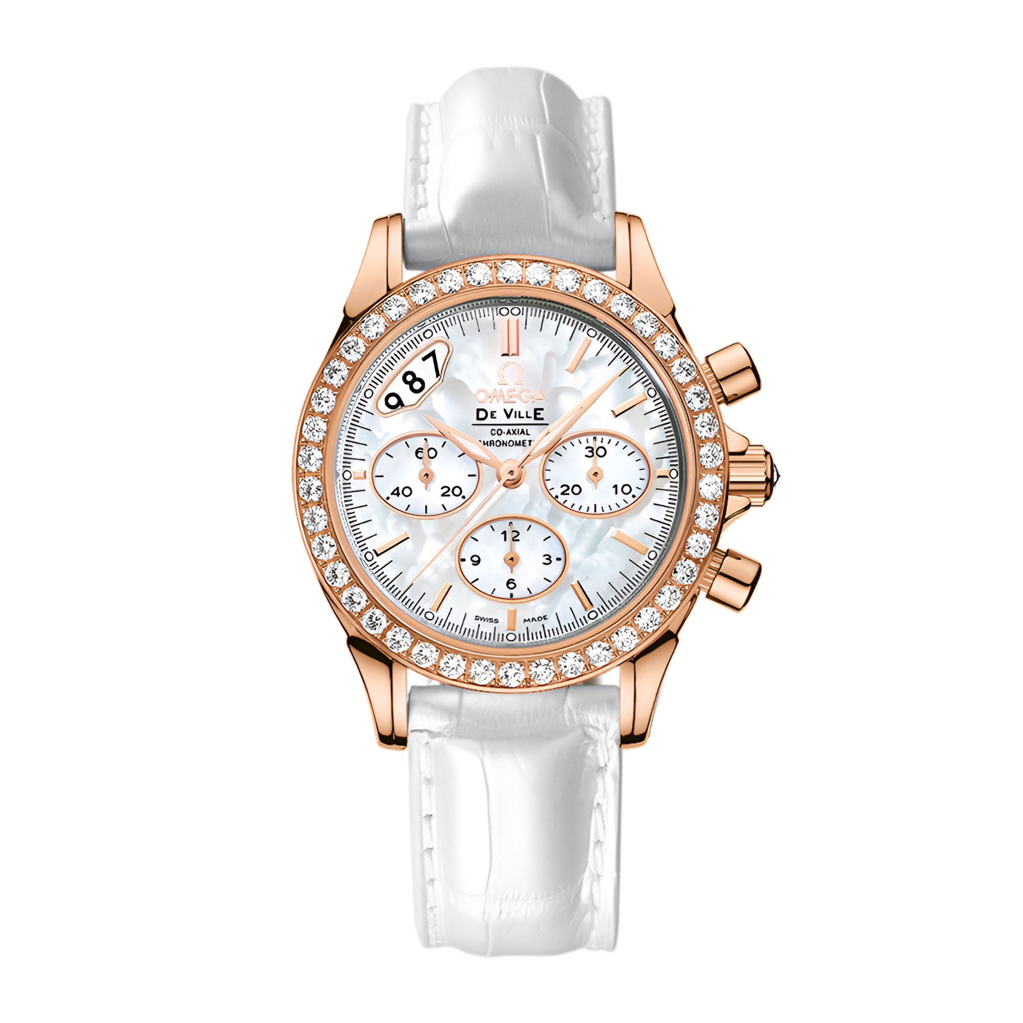 Omega De Ville Rose Gold White Dial 35mm 422.58.35.50.05.002