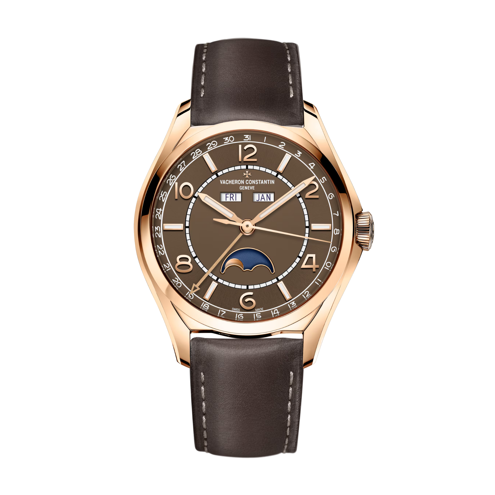 FiftySix Complete Calendar Rose Gold Brown Dial 40mm Product Image