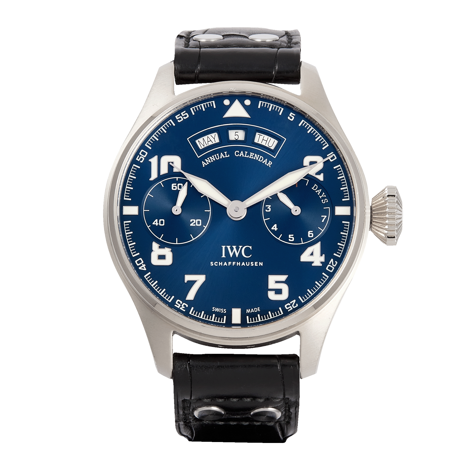 Pilot's Watch Annual Calendar Le Petit Prince White Gold Blue Dial 46mm Product Image 1