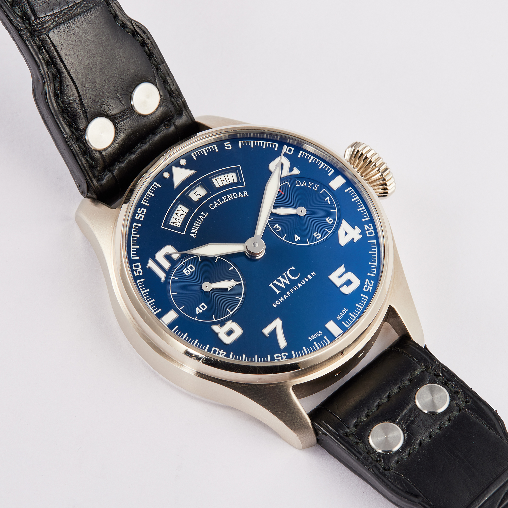 Pilot's Watch Annual Calendar Le Petit Prince White Gold Blue Dial 46mm Product Image 2
