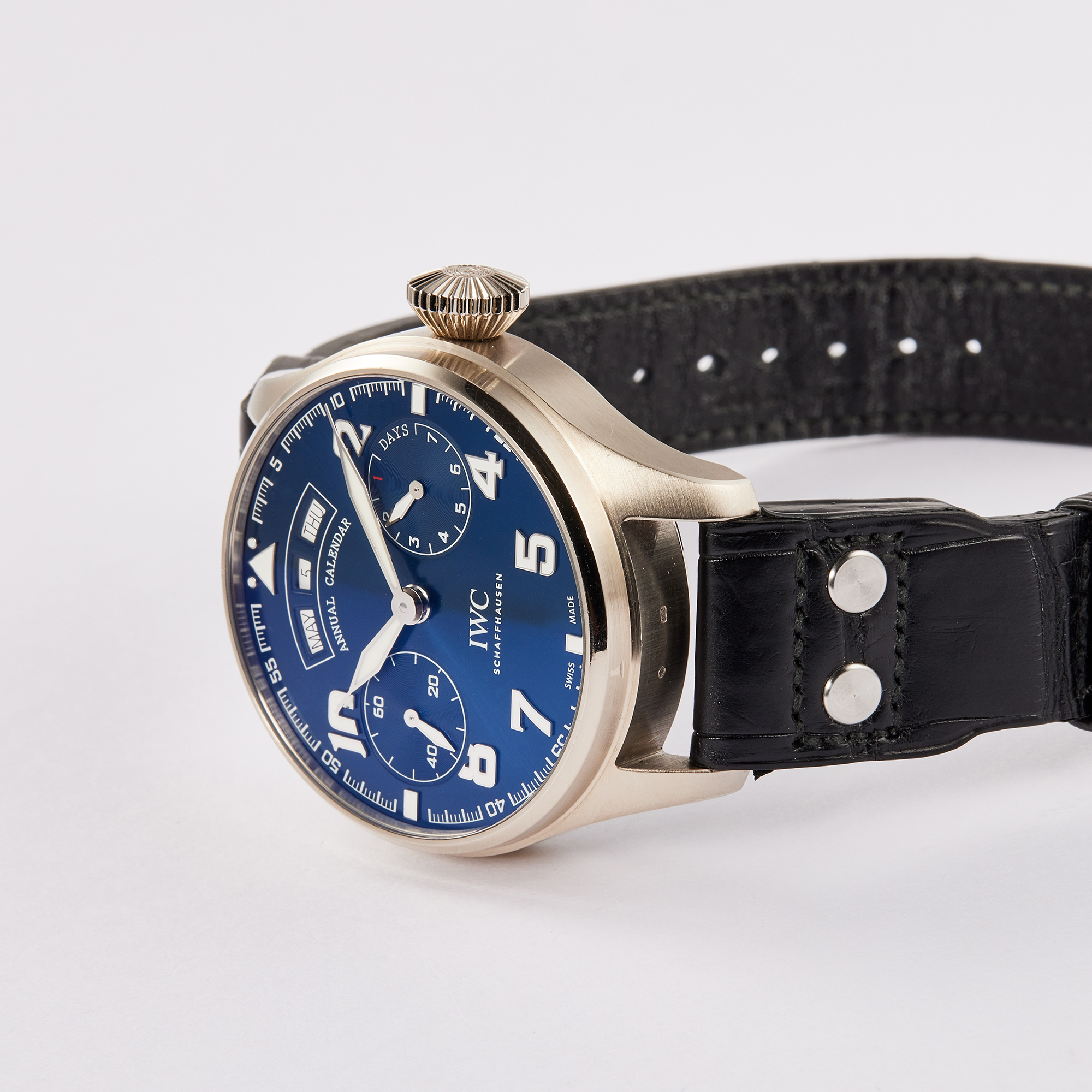 Pilot's Watch Annual Calendar Le Petit Prince White Gold Blue Dial 46mm Product Image 3