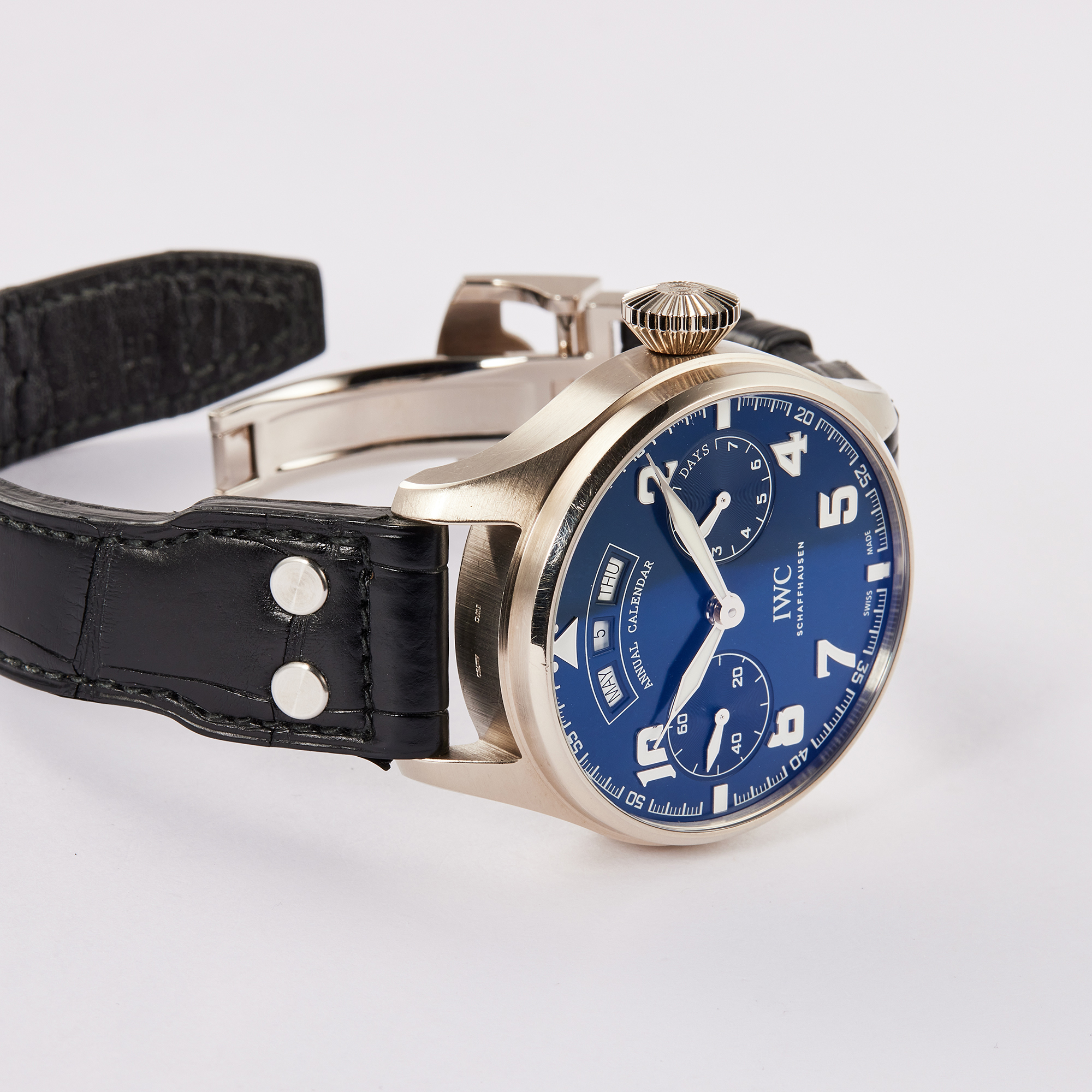 Pilot's Watch Annual Calendar Le Petit Prince White Gold Blue Dial 46mm Product Image 4