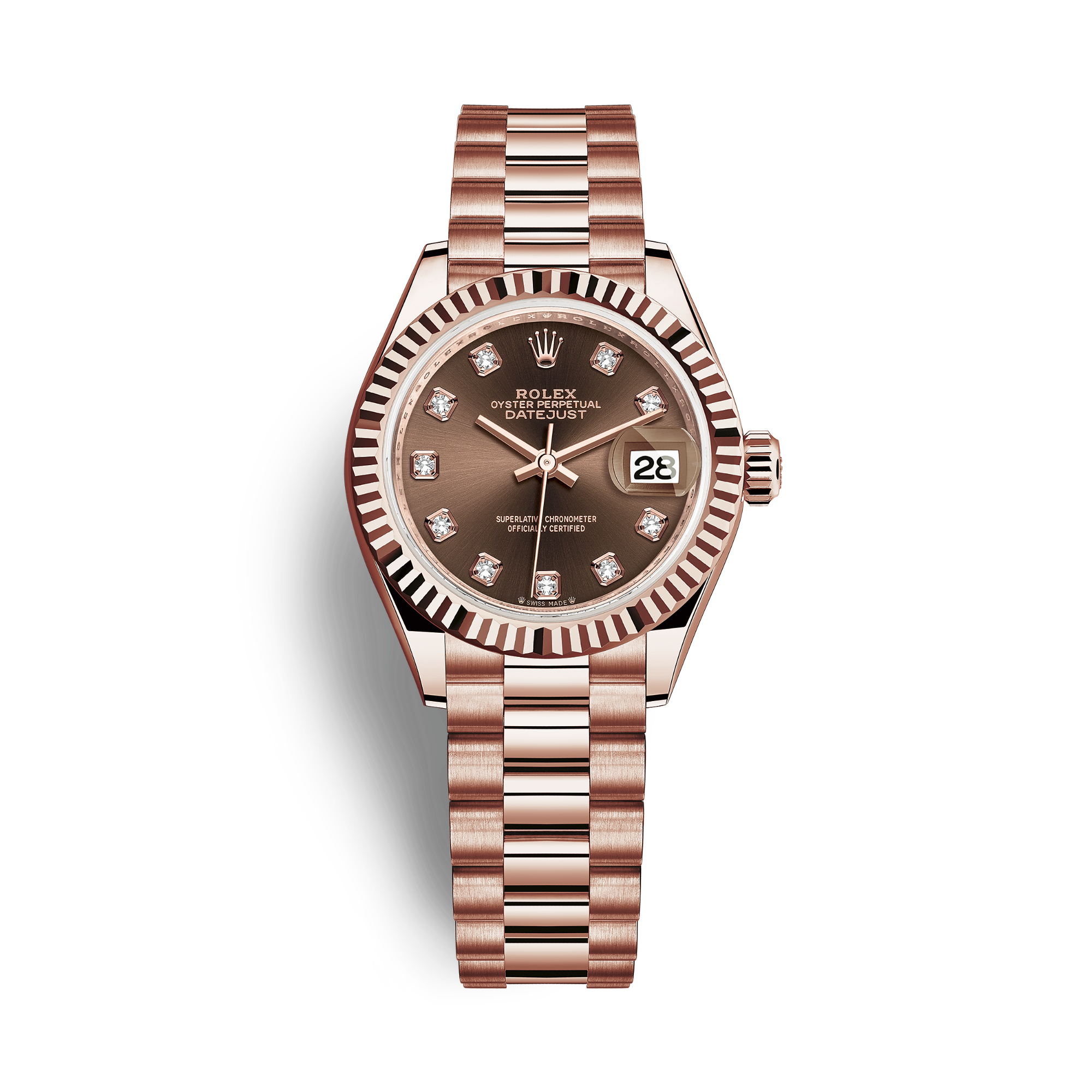 Lady-Datejust Rose Gold Chocolate Dial 28mm Product Image