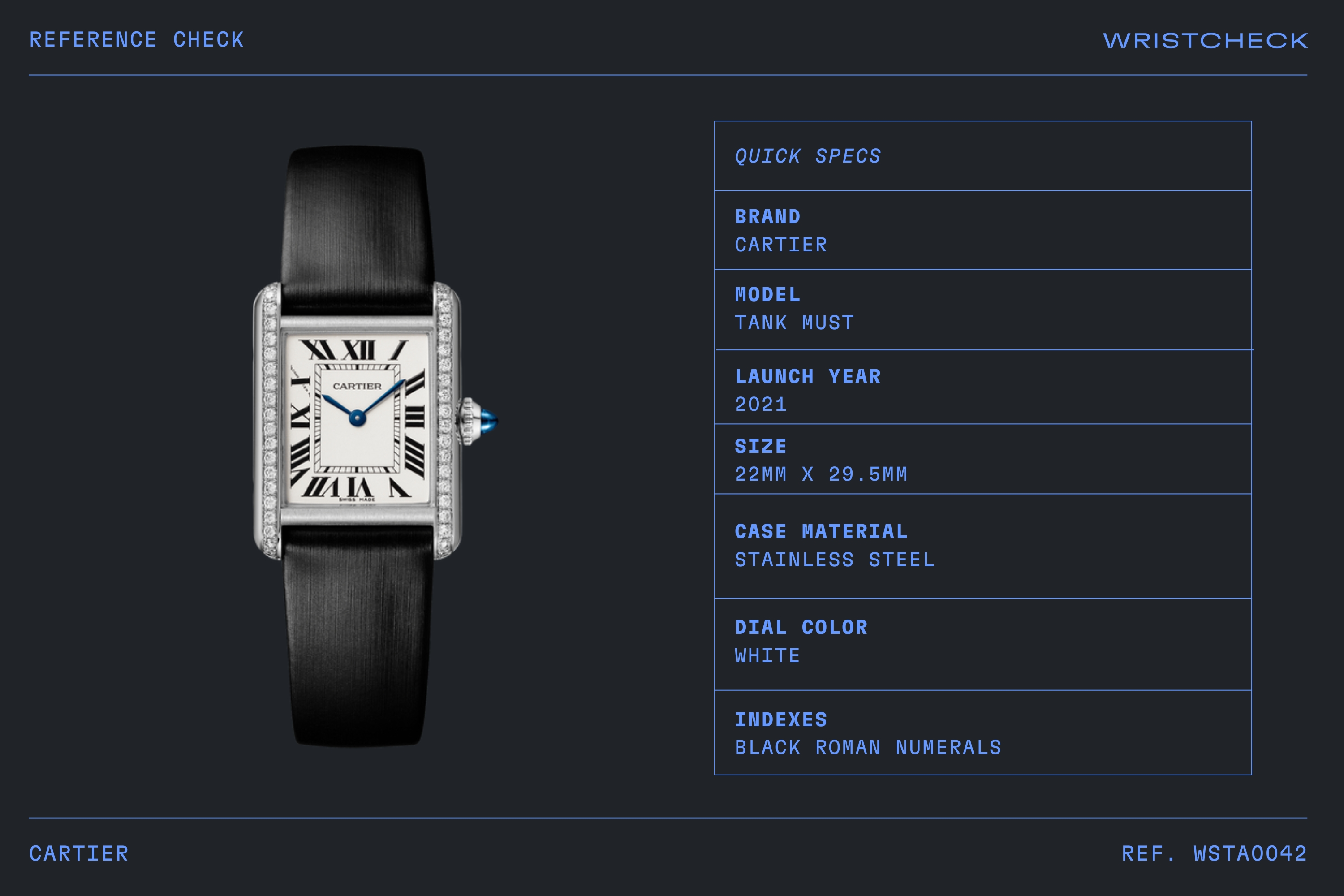 Cartier Tank Must 22 ref. WSTA0042 | Wristcheck
