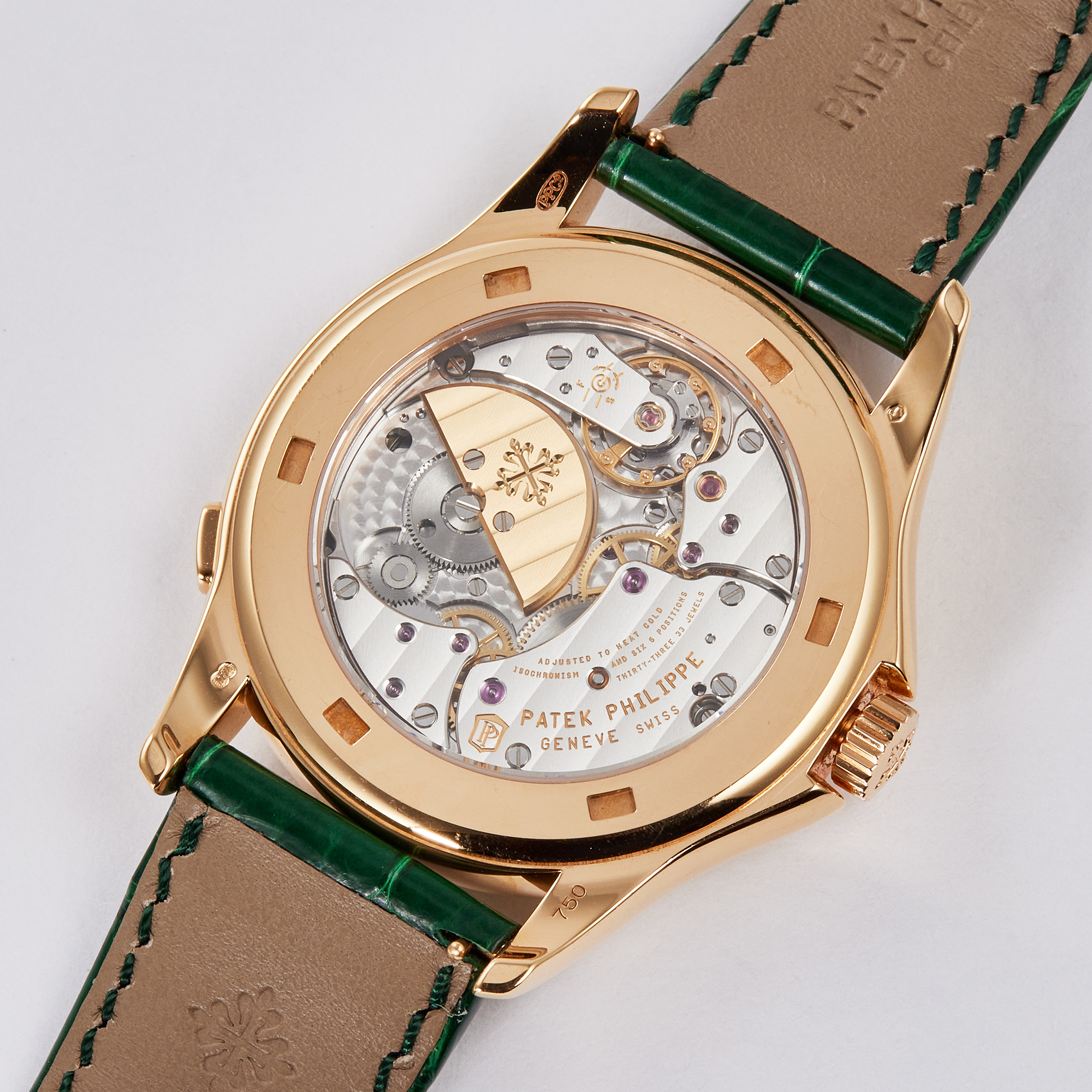 World Time Rose Gold Cloisonne Enamel USA Asia Map 39mm Product Image 5