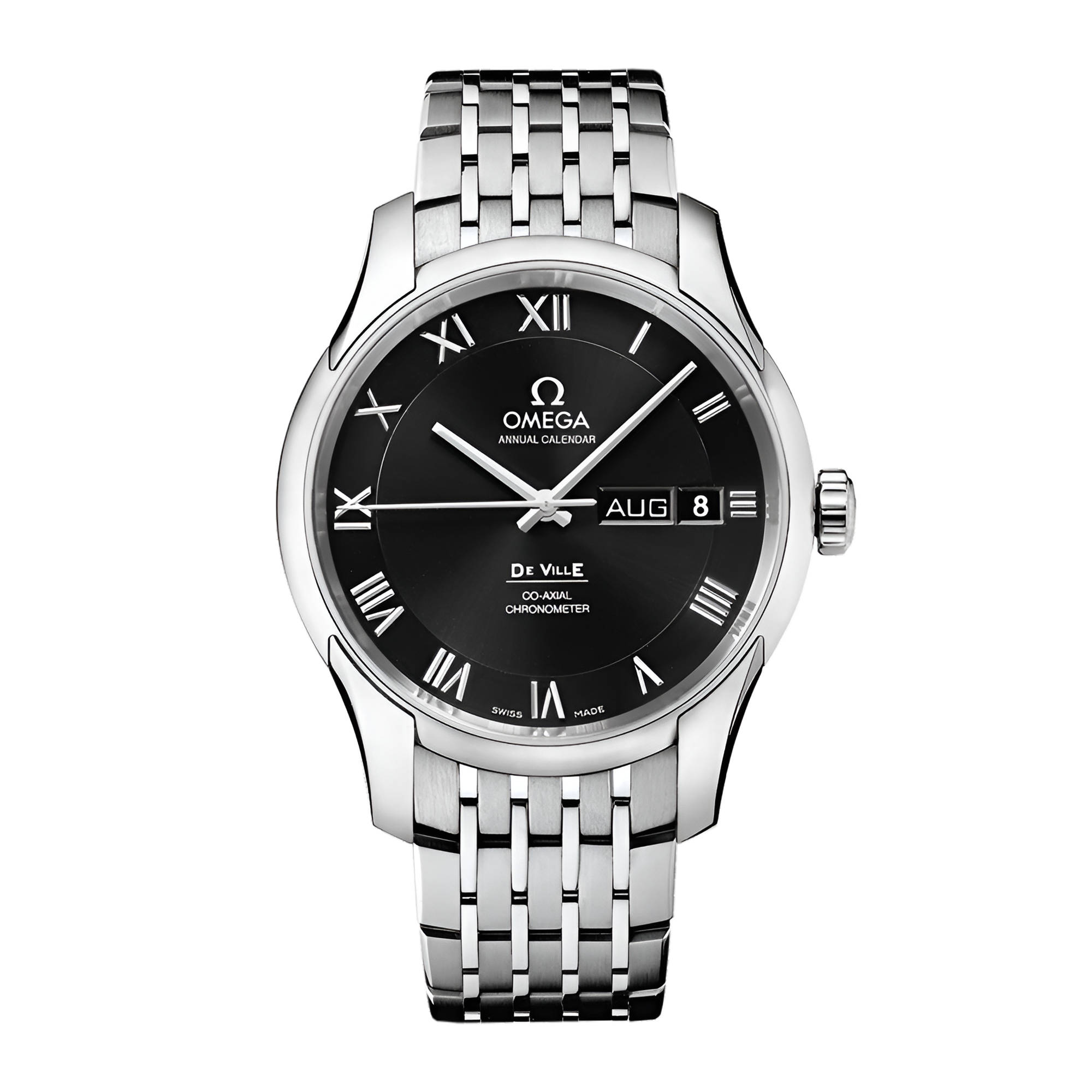 De Ville Annual Calendar Steel Black Dial 41mm Product Image