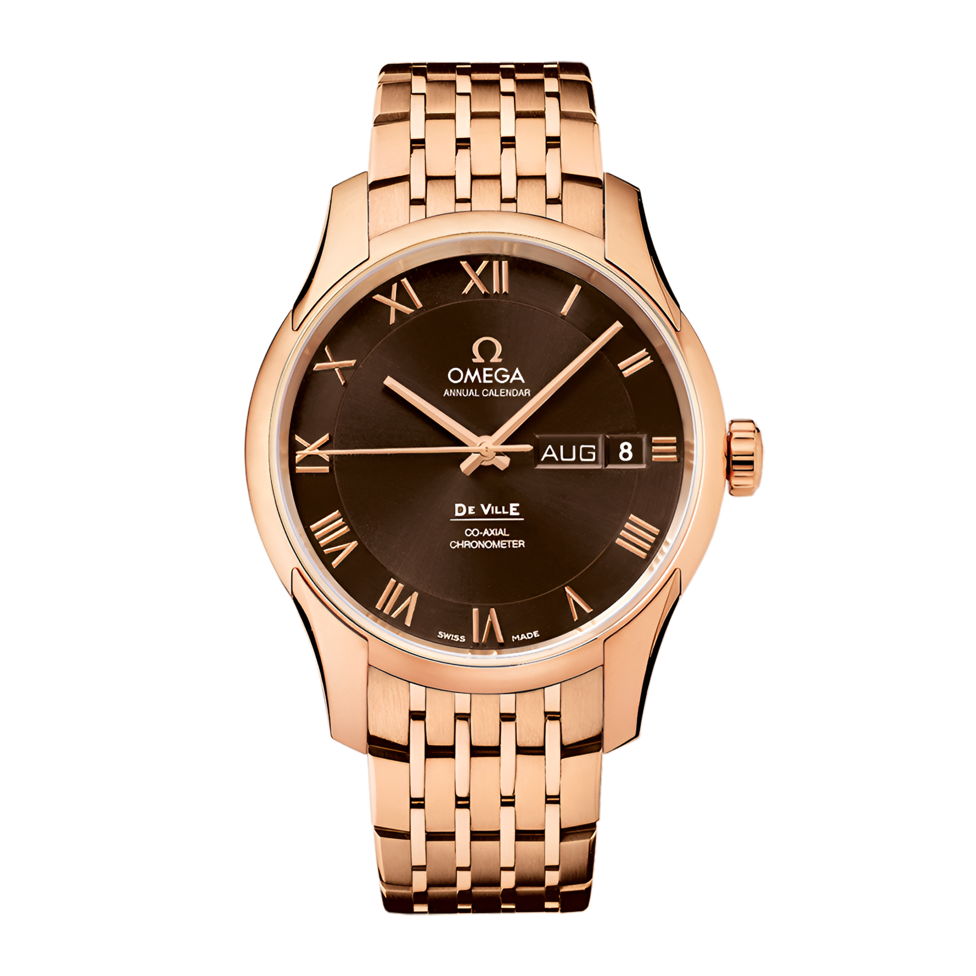 De Ville Annual Calendar Rose Gold Brown Dial 41mm Product Image