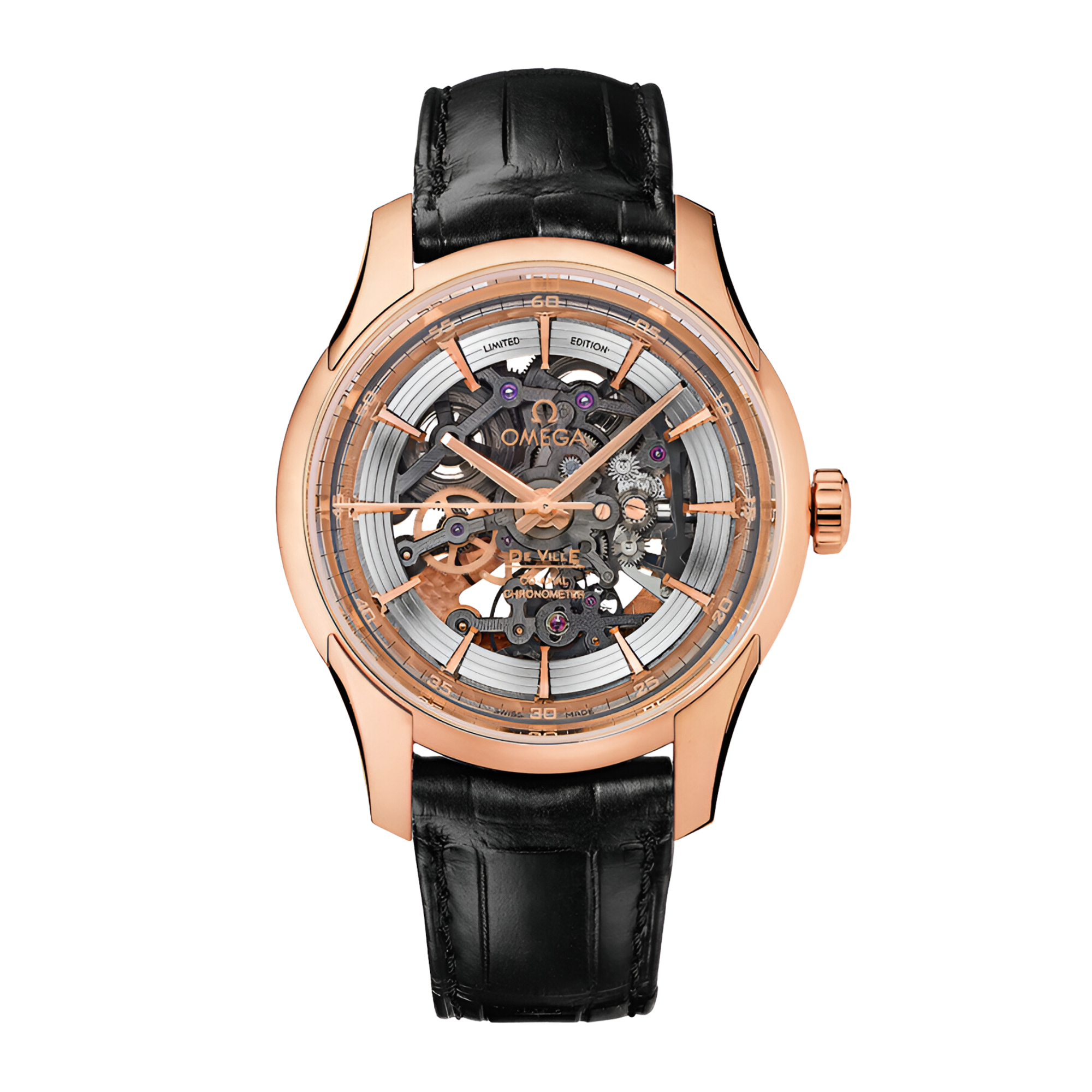 De Ville Hour Vision Rose Gold Skeleton Dial 41mm Product Image