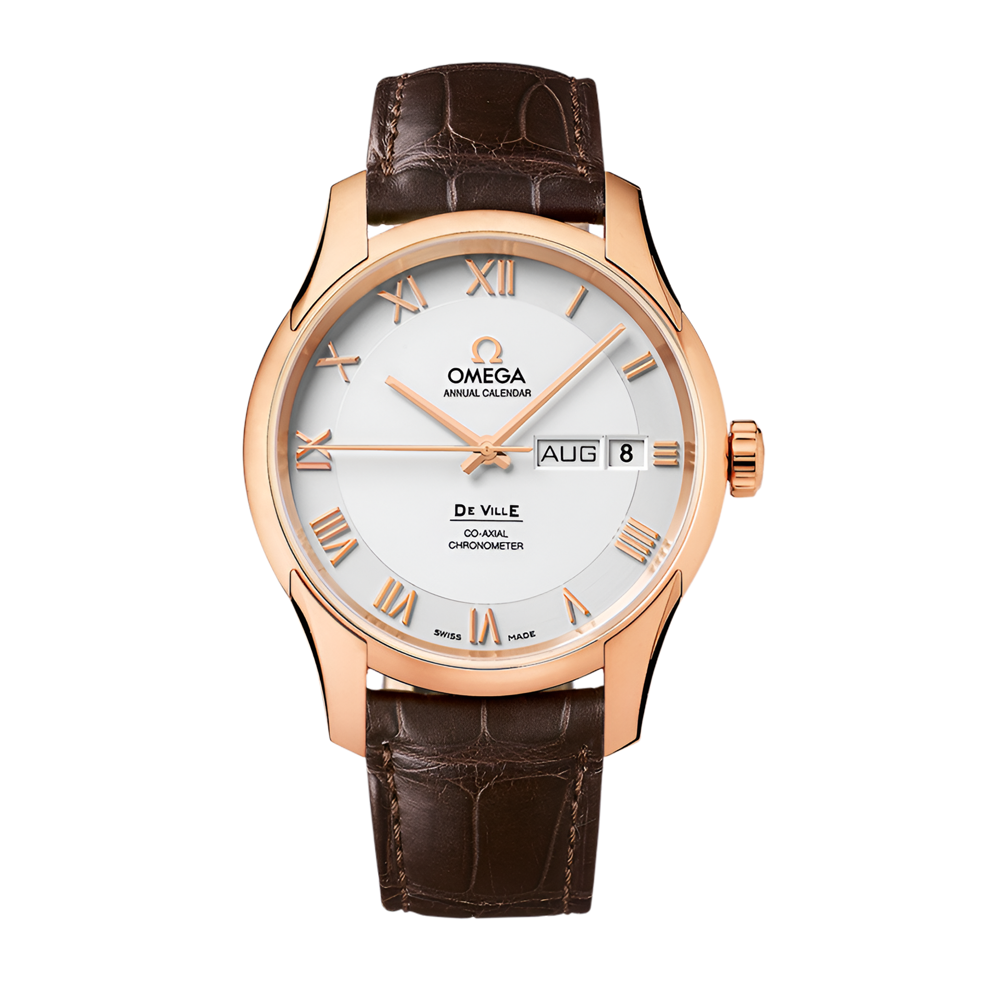 De Ville Annual Calendar Rose Gold Silver Dial 41mm Product Image