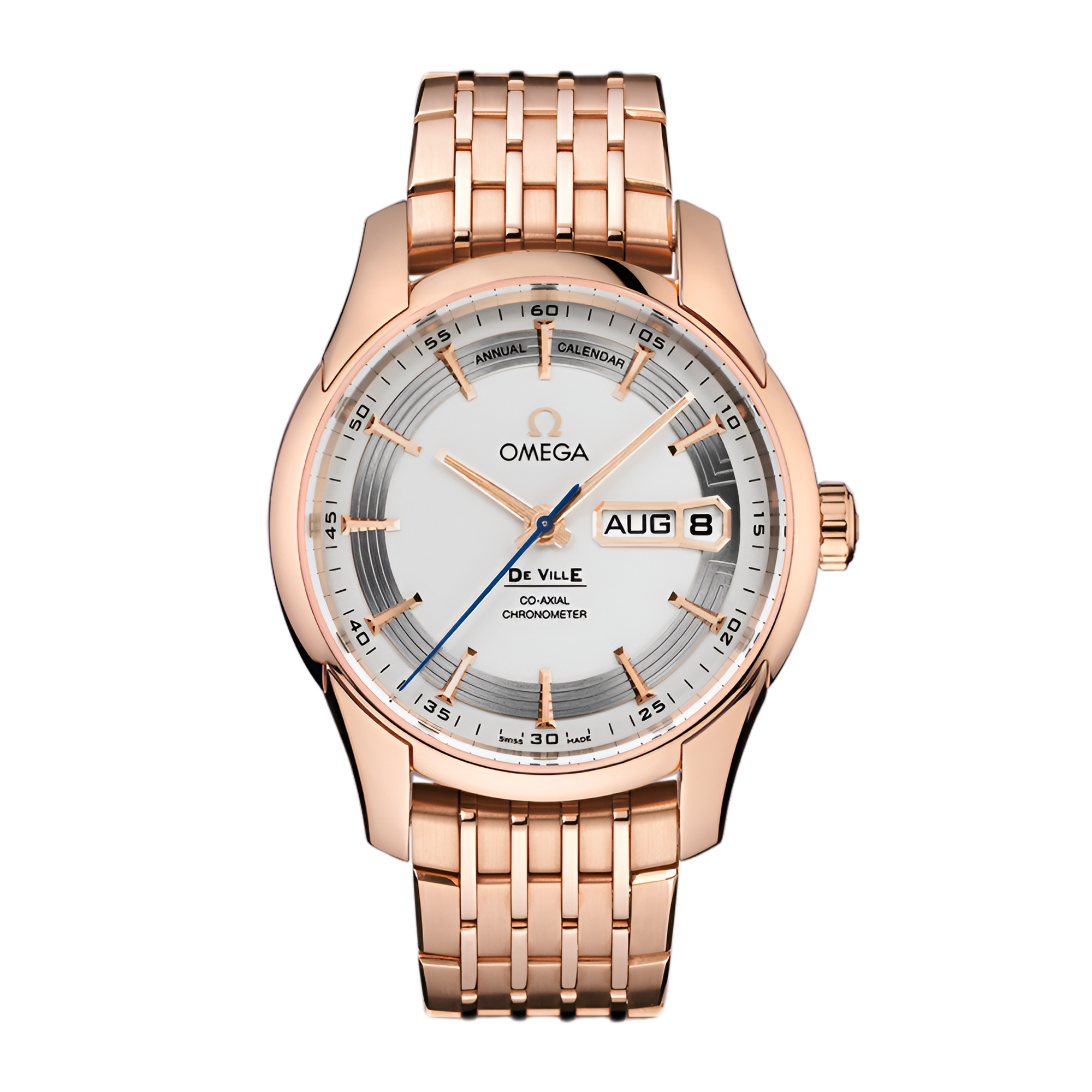 De Ville Hour Vision Annual Calendar Rose Gold Silver Dial 41mm Product Image