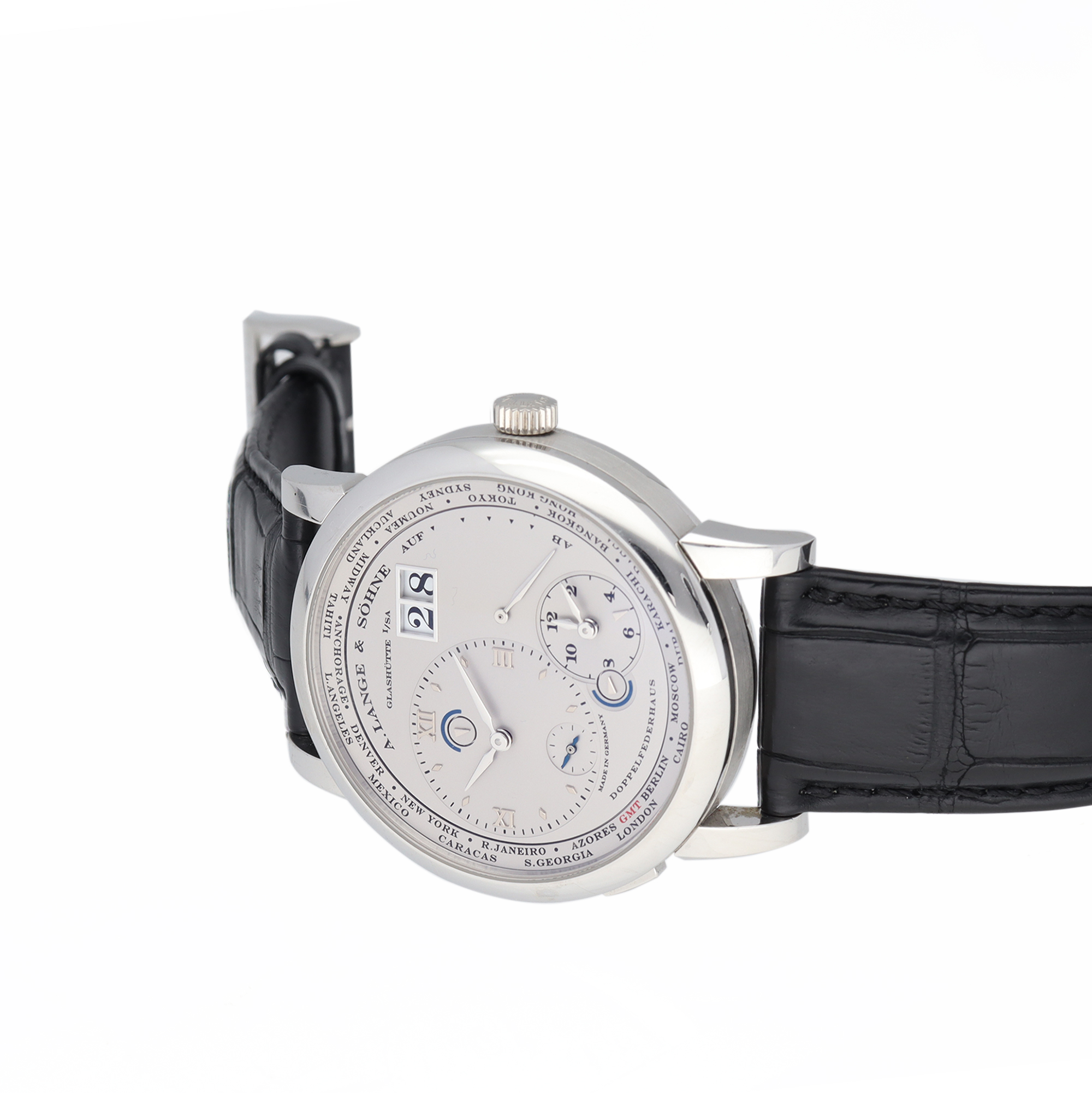 Lange 1 Timezone Platinum Silver Dial 42mm Product Image 3