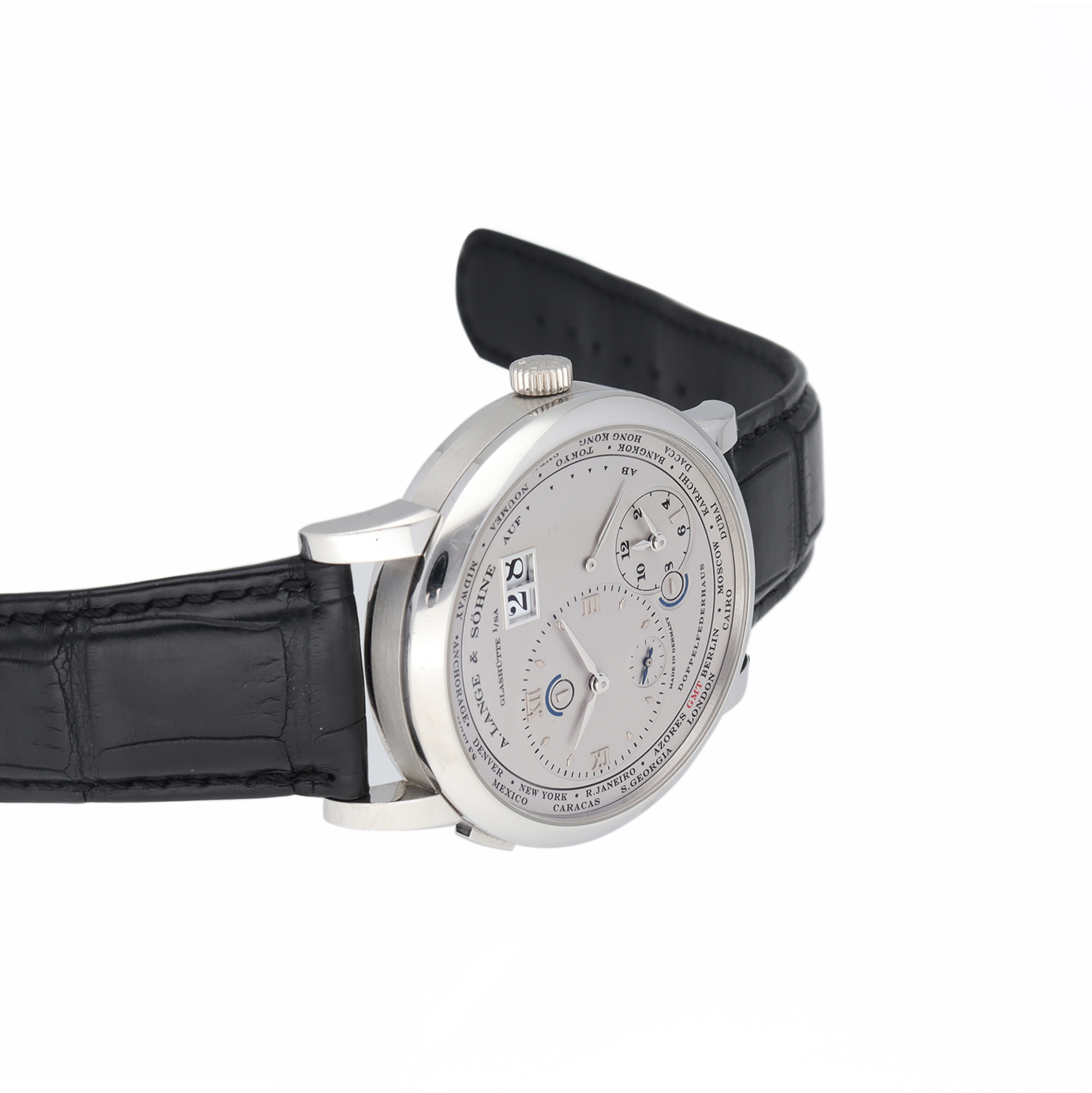Lange 1 Timezone Platinum Silver Dial 42mm Product Image 4