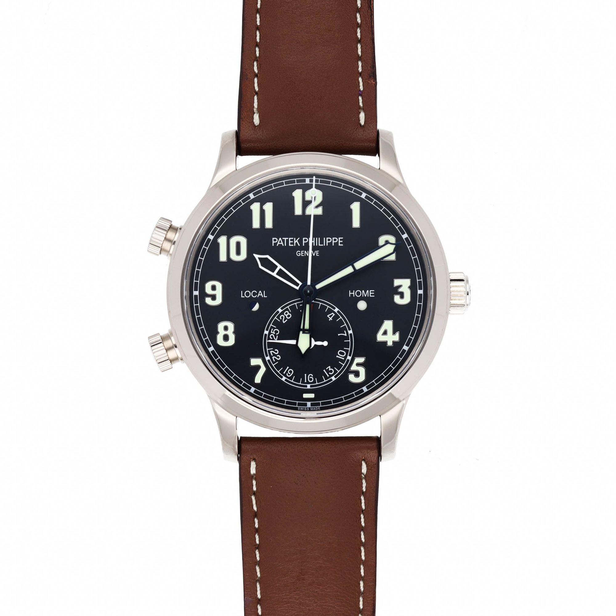 Complications Calatrava Pilot Travel Time White Gold Blue Dial 42mm Product Image 1