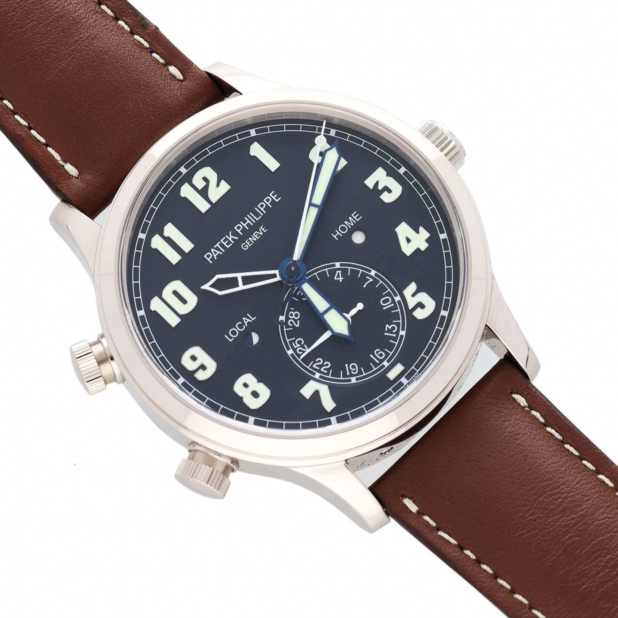 Complications Calatrava Pilot Travel Time White Gold Blue Dial 42mm Product Image 2