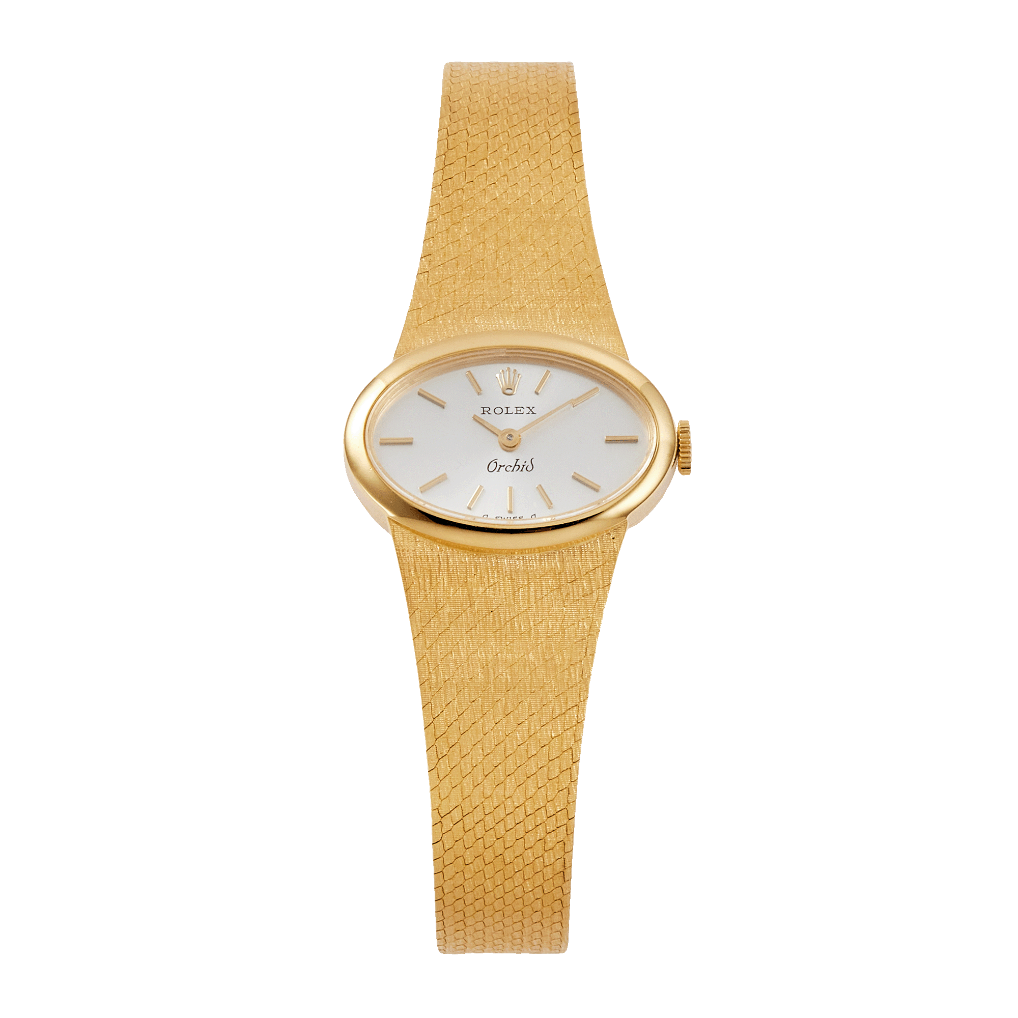 Oval Orchid Yellow Gold White Dial Product Image