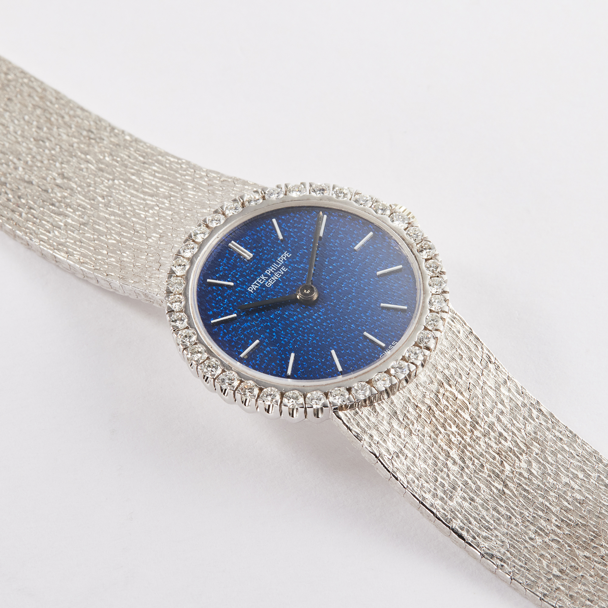 Vintage White Gold Diamond Blue Dial 23mm Product Image 2