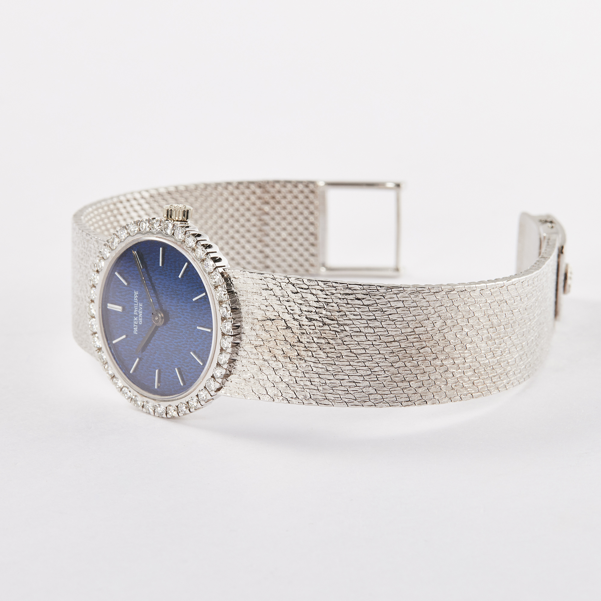 Vintage White Gold Diamond Blue Dial 23mm Product Image 3