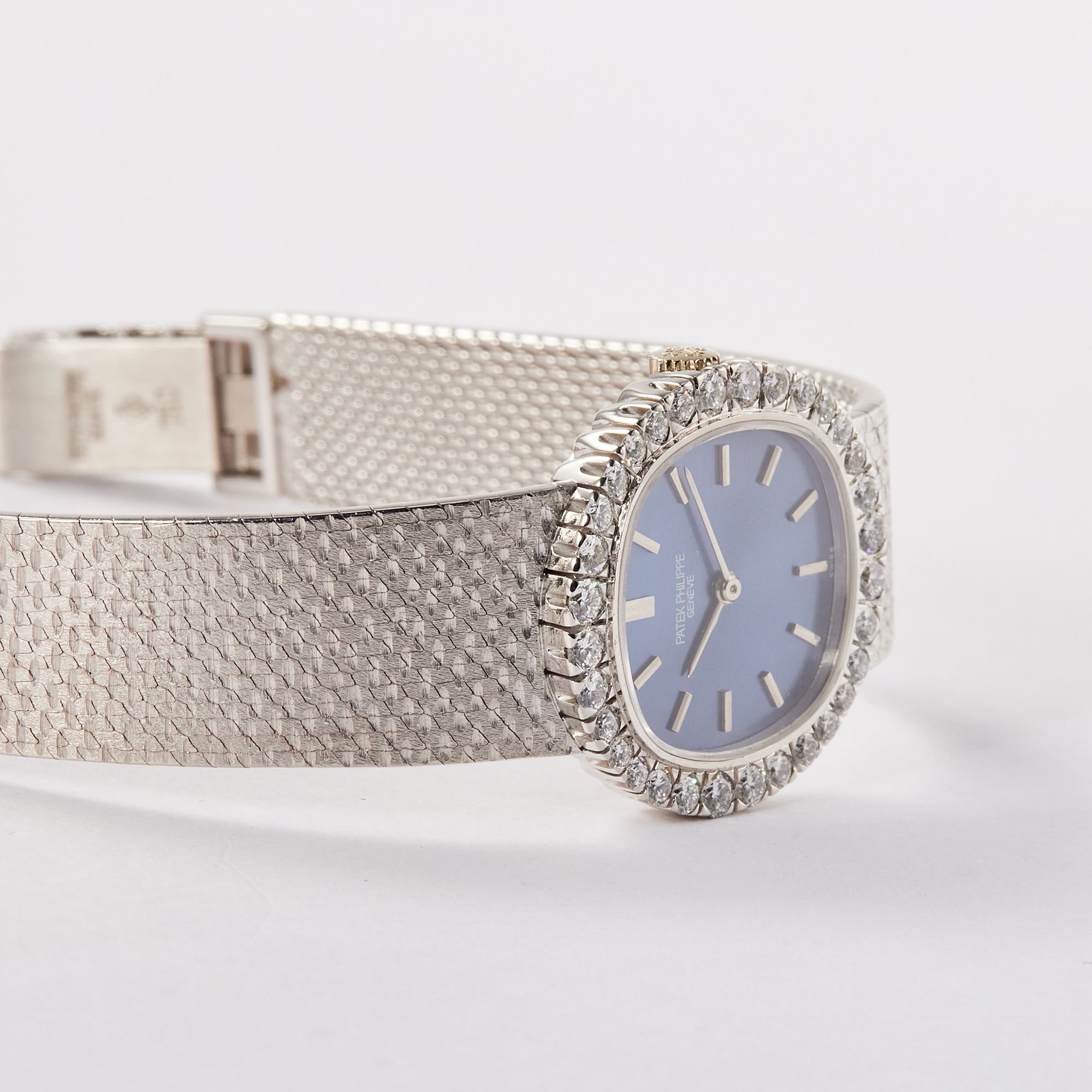 Vintage Lady Bracelet White Gold Diamond Blue Dial 31mm Product Image 4