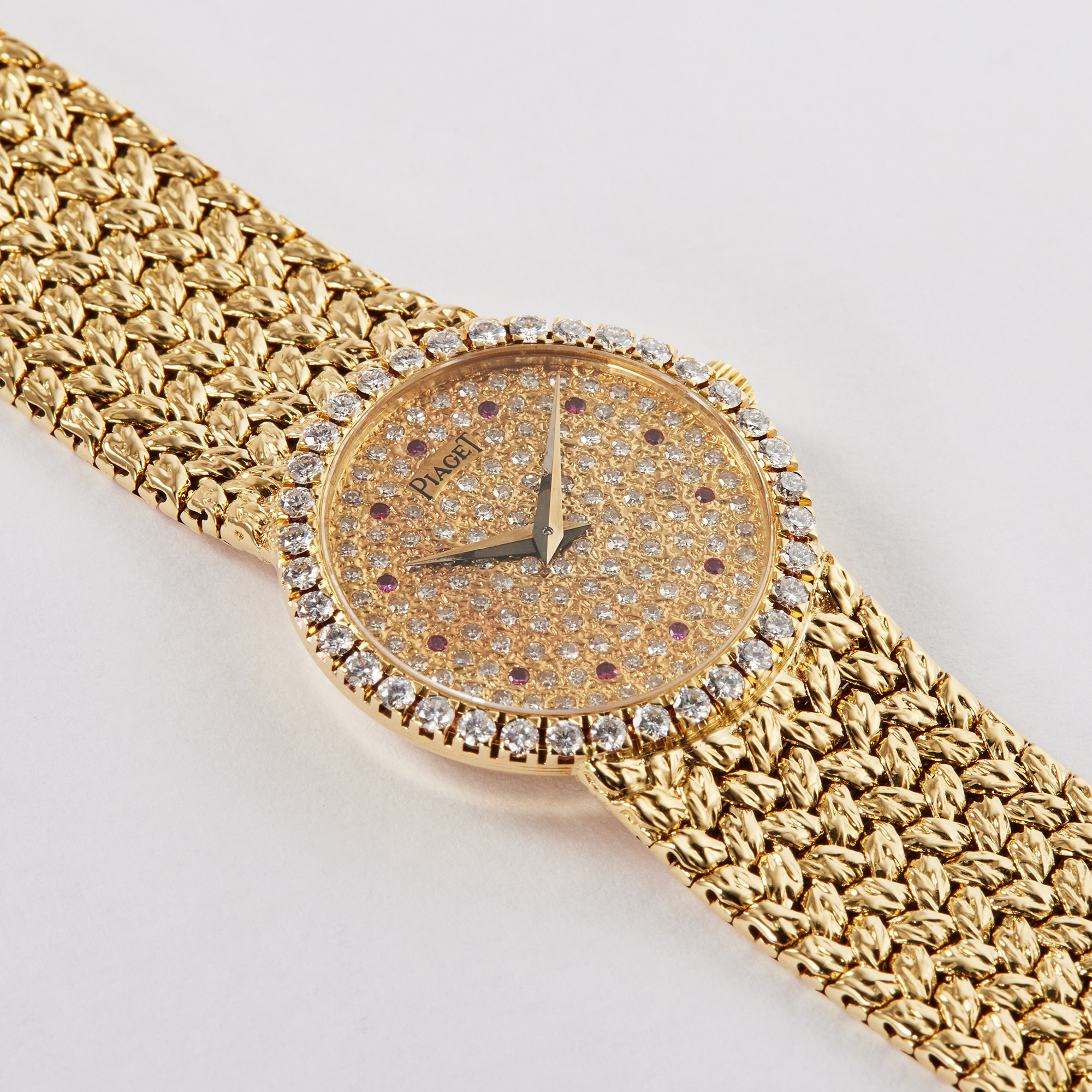 Vintage Yellow Gold Diamond Pave Dial Product Image 9