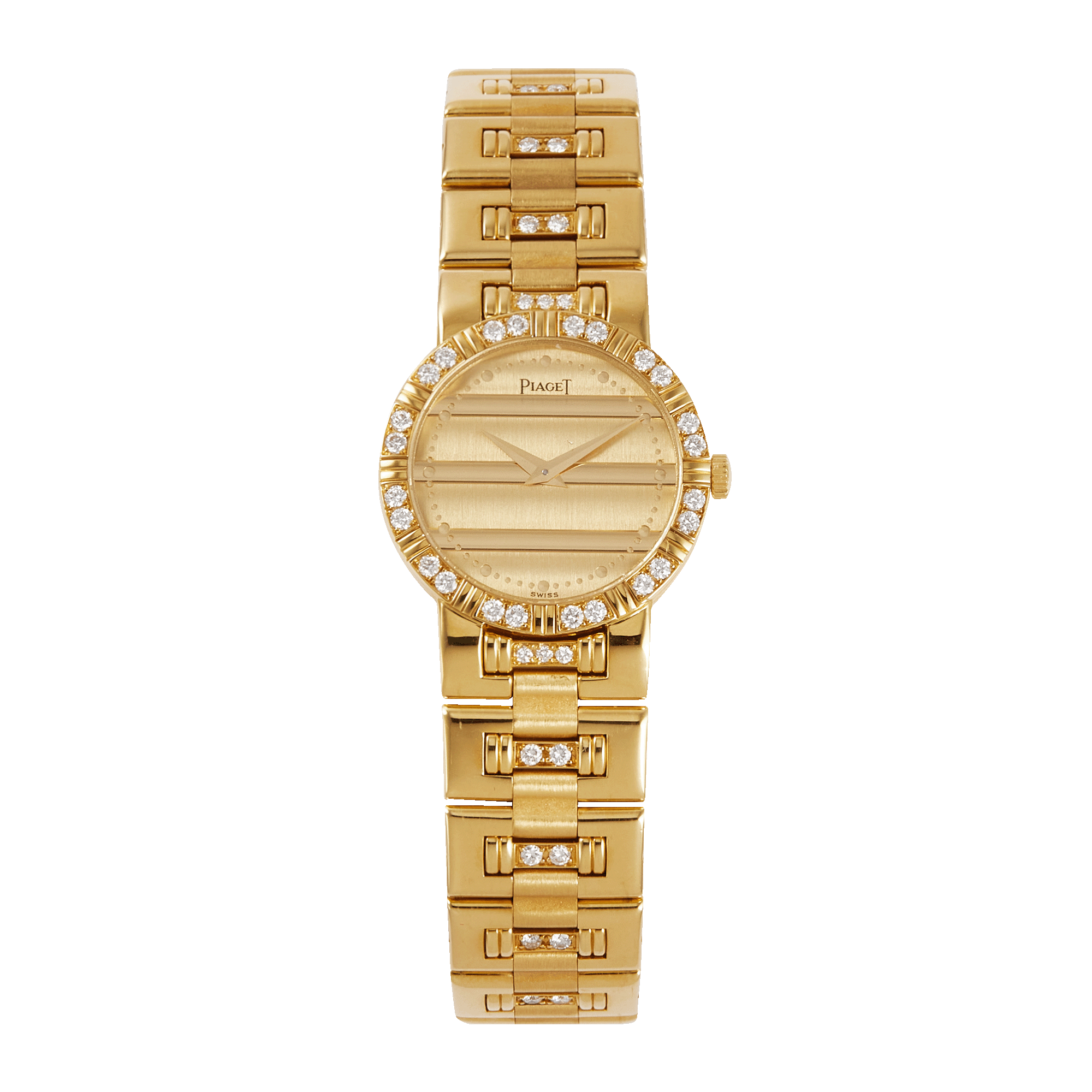 Vintage Yellow Gold Diamond Gold Dial Product Image 1