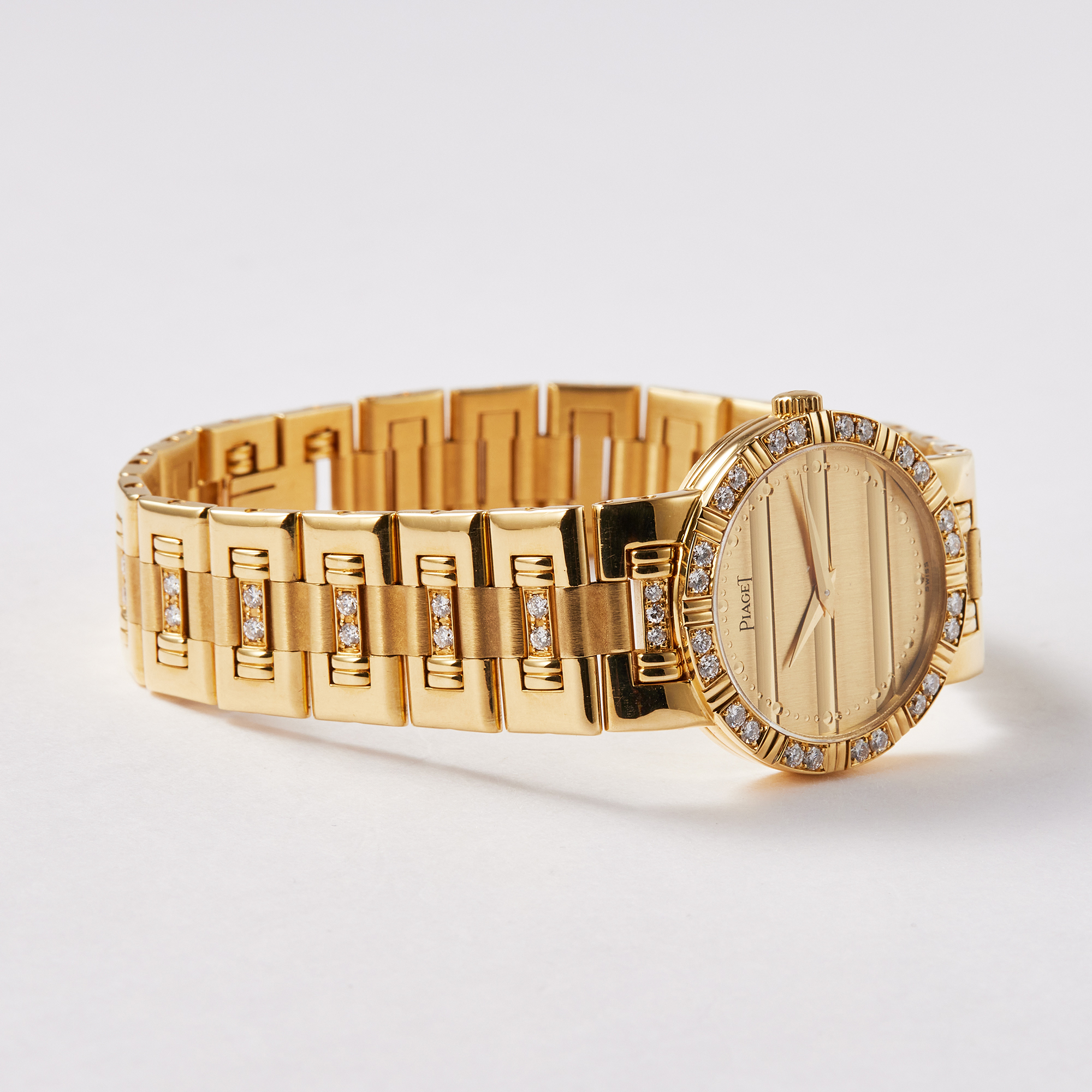 Vintage Yellow Gold Diamond Gold Dial Product Image 4