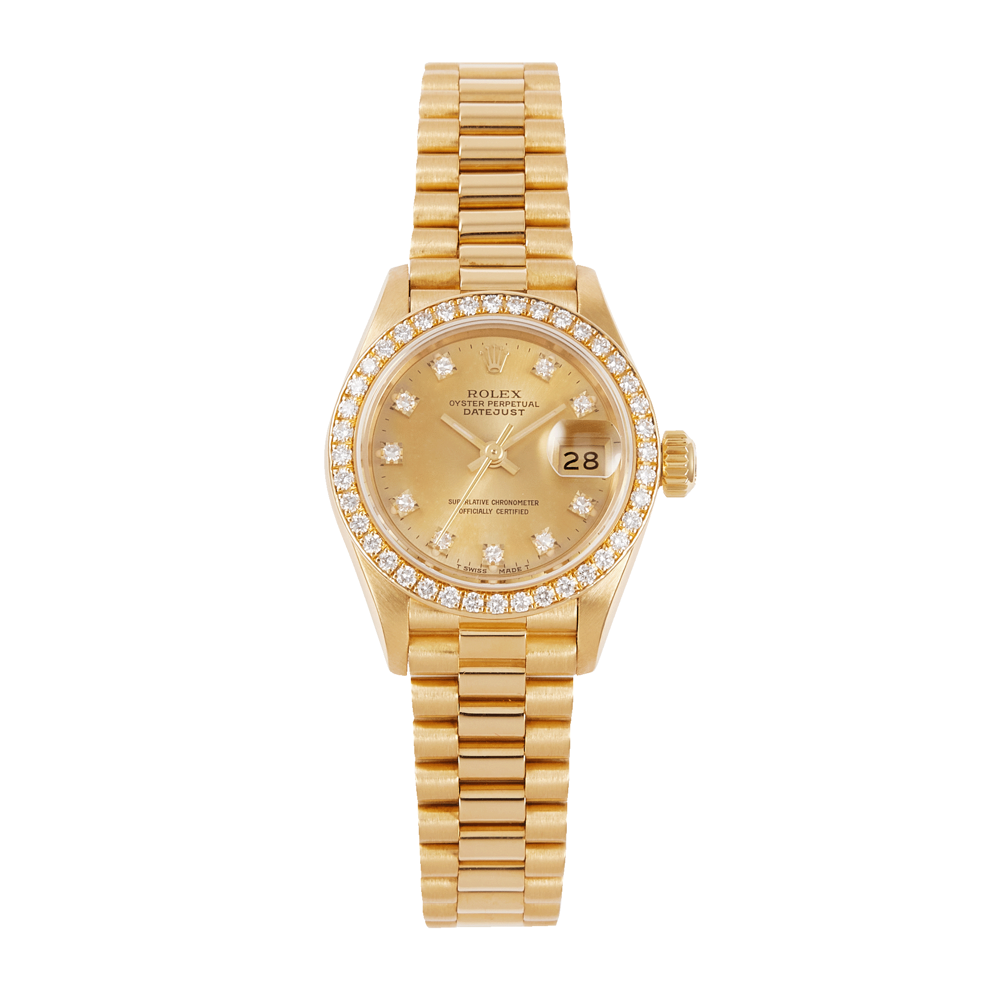 Vintage Lady-Datejust Yellow Gold Diamond Champagne Dial 26mm Product Image