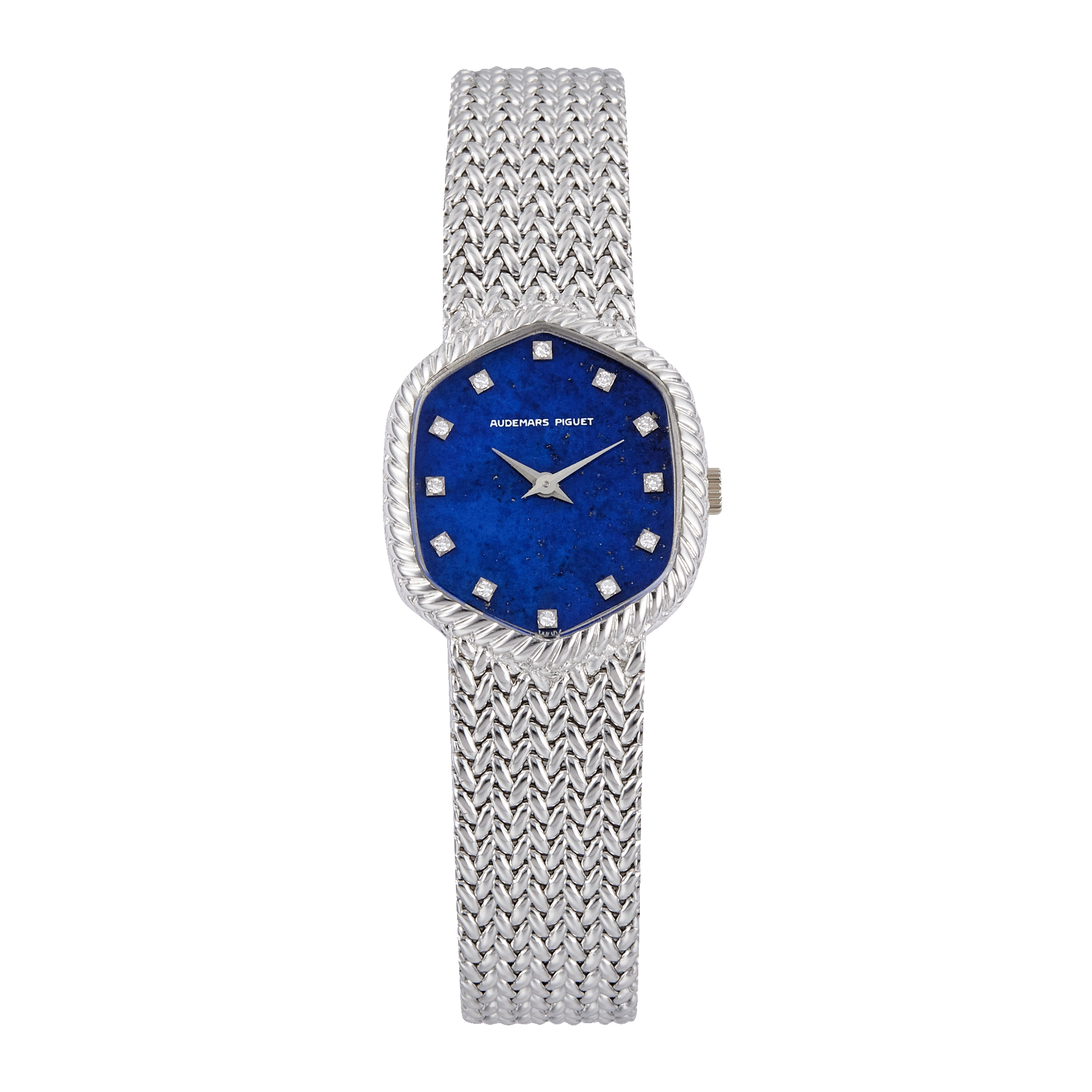 Hexagon White Gold Diamond Lapis Lazuli Dial Product Image