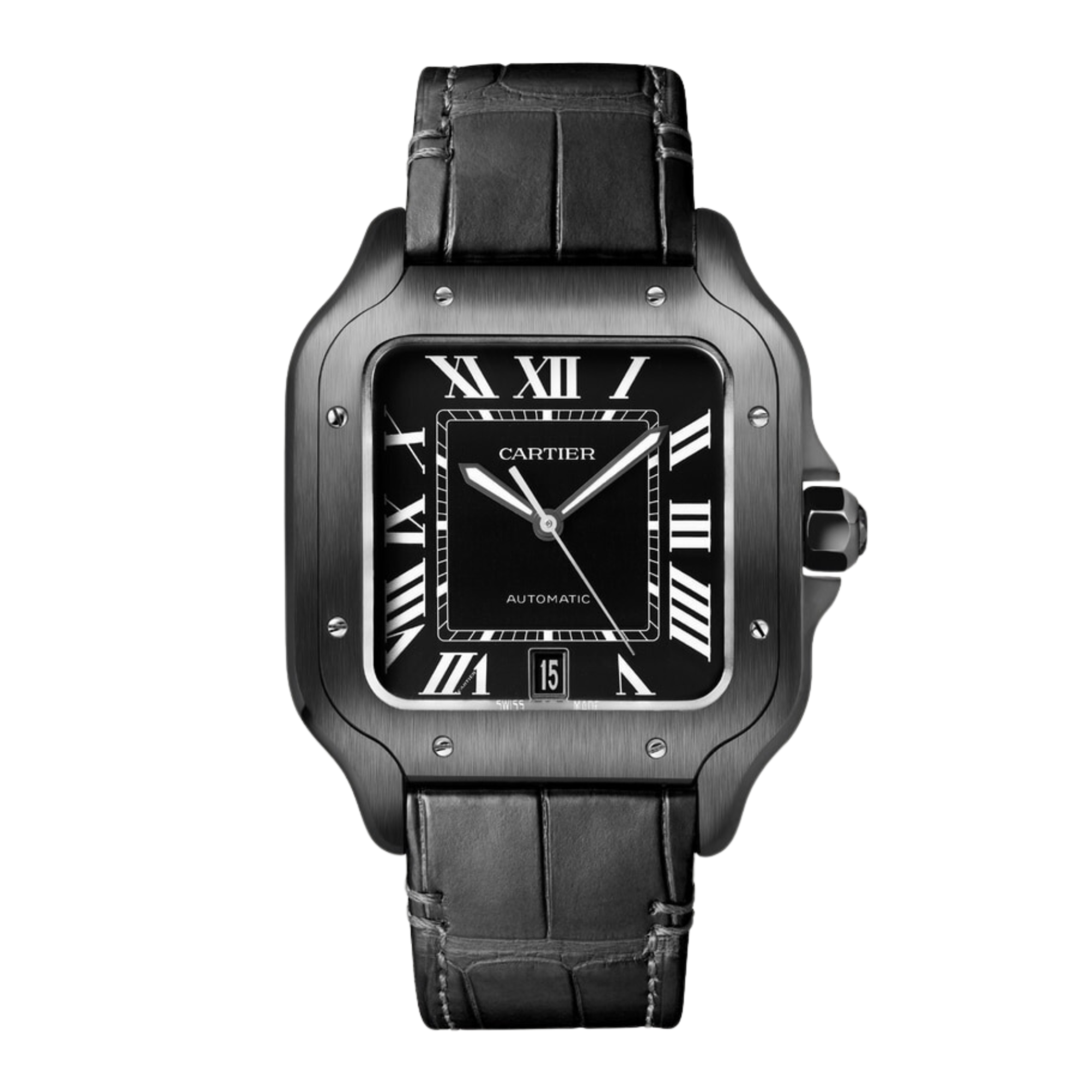 Santos de Cartier Steel Black Dial 39mm Product Image 1