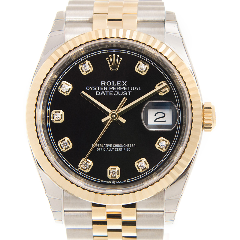 Datejust Yellow Gold & Steel Jubilee Black Dial 36mm Product Image 3