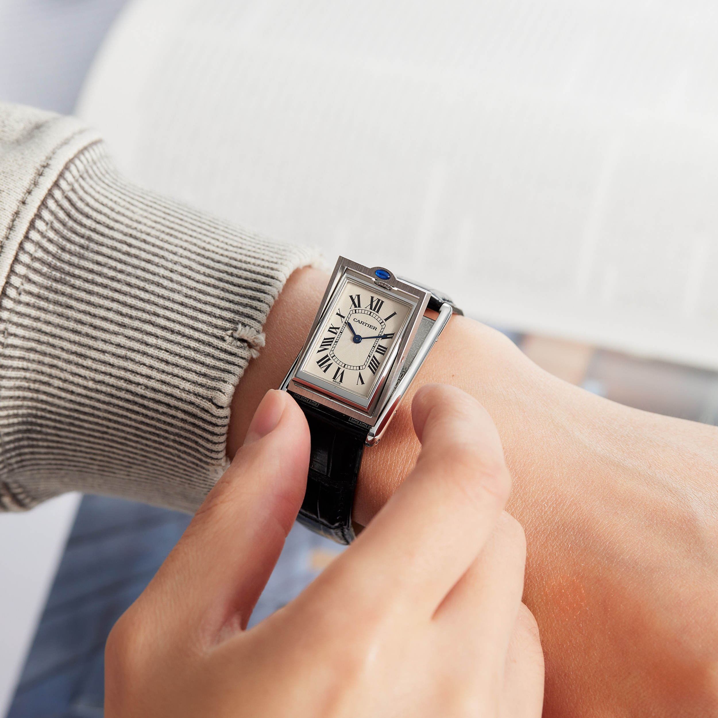 Tank Basculante Steel White Dial 26mm Product Image 12