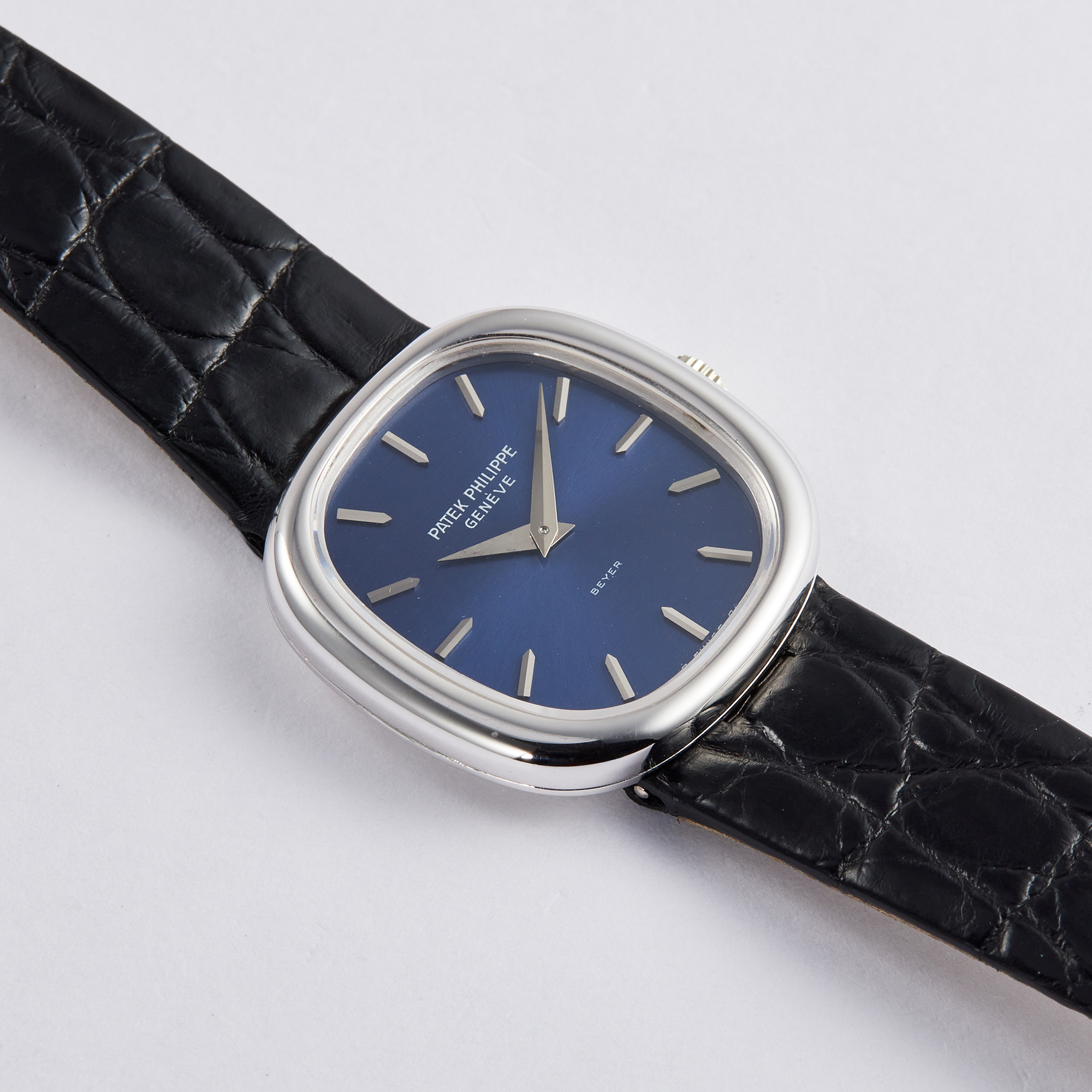Golden Ellipse Ellipse White Gold Blue Signed Dial "Beyer" 23mm Product Image 2