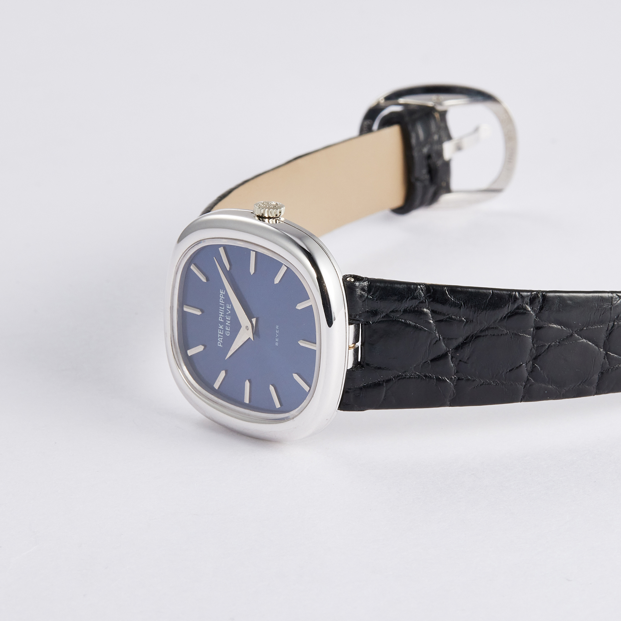 Golden Ellipse Ellipse White Gold Blue Signed Dial "Beyer" 23mm Product Image 3