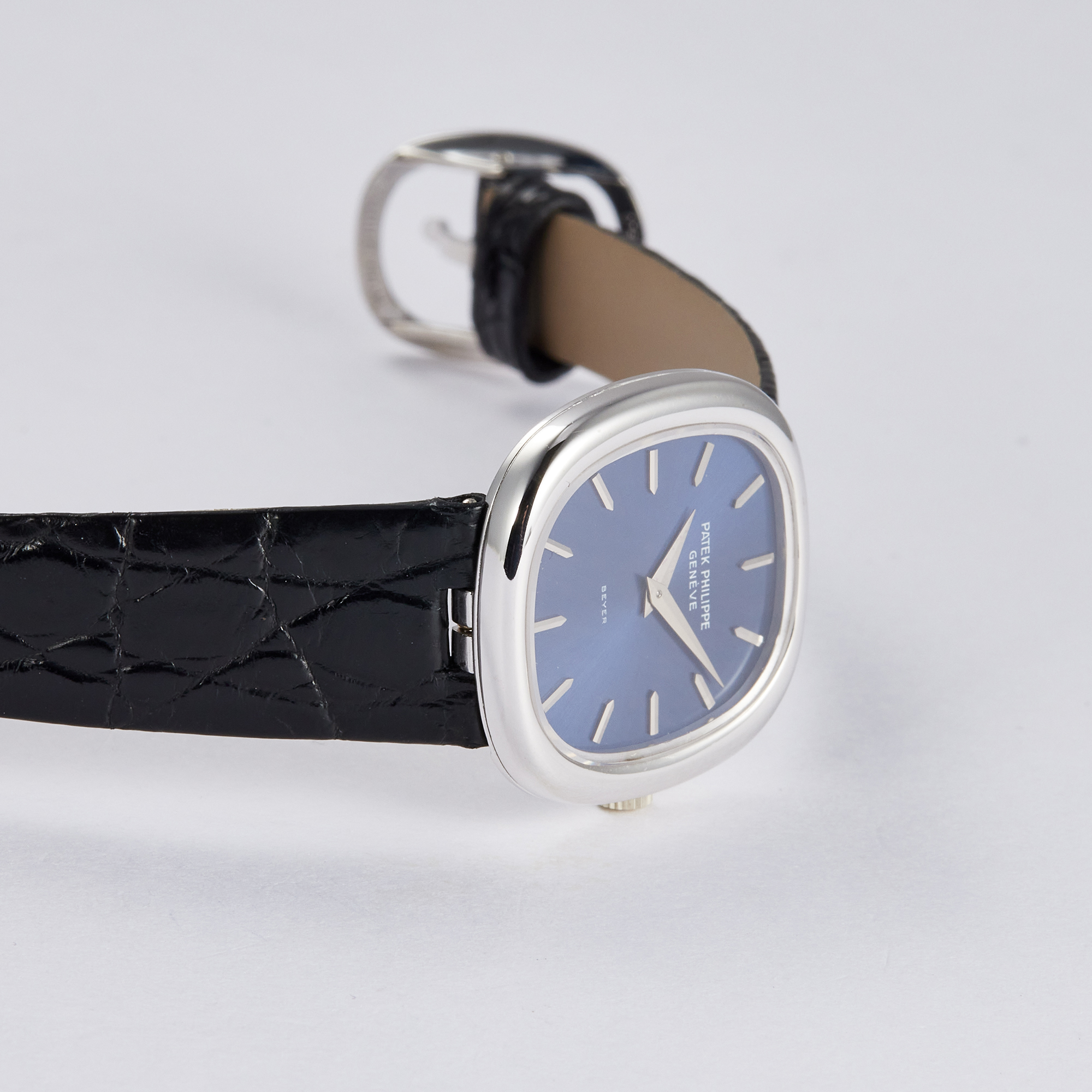 Golden Ellipse Ellipse White Gold Blue Signed Dial "Beyer" 23mm Product Image 4