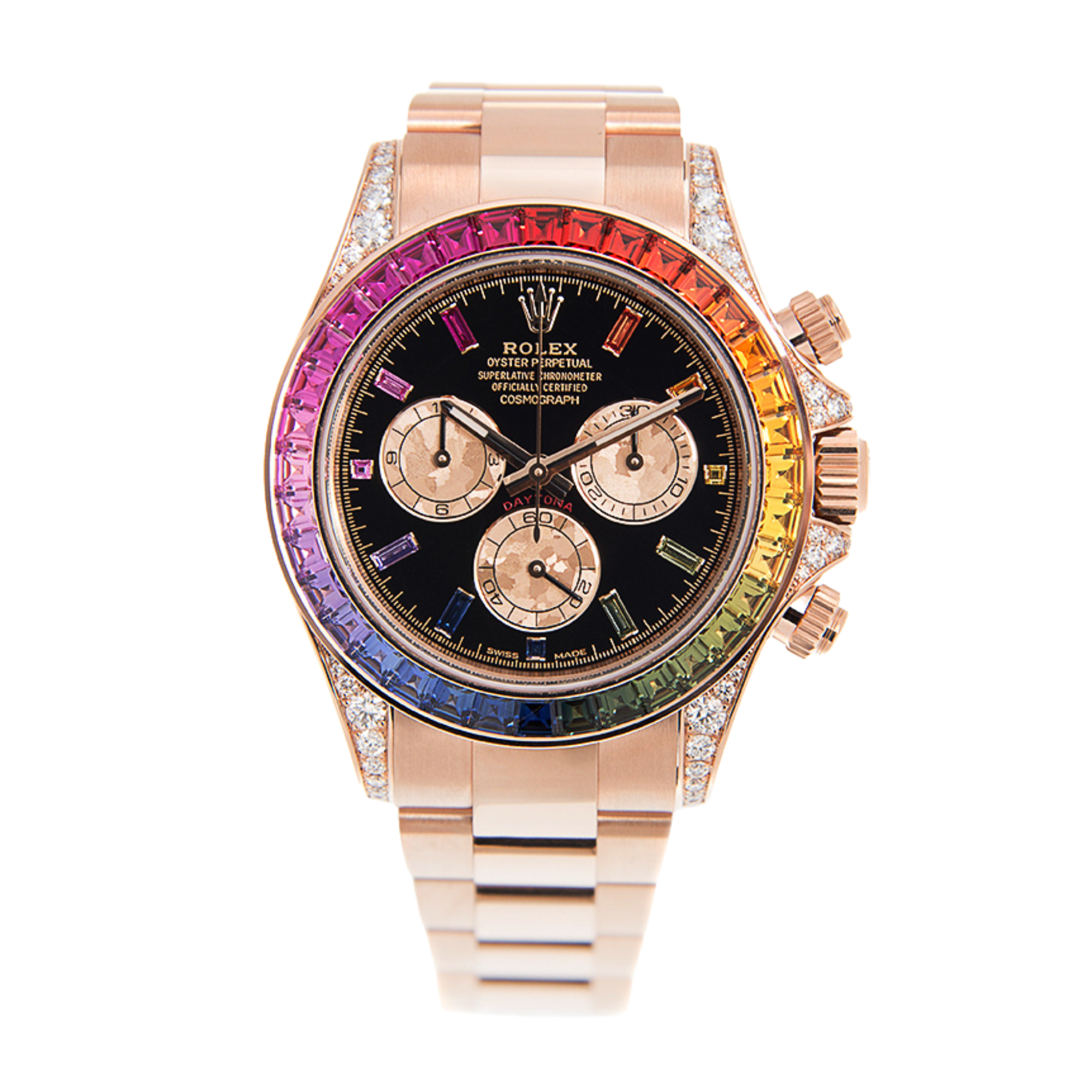 Daytona Rose Gold Rainbow Black Dial 40mm Product Image 1