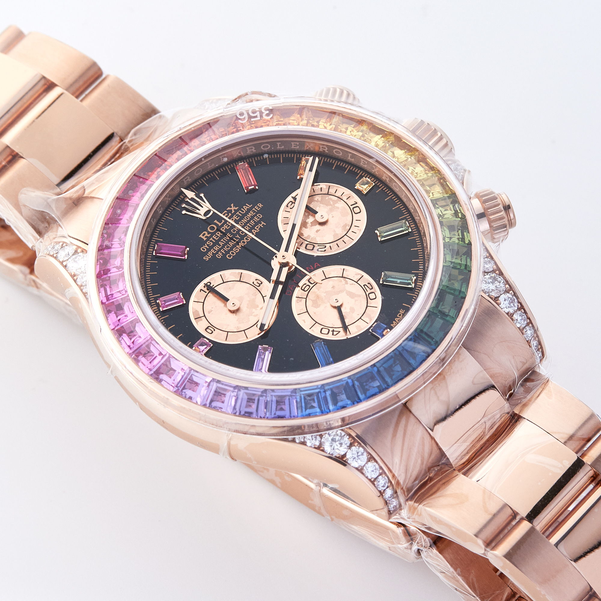 Daytona Rose Gold Rainbow Black Dial 40mm Product Image 2