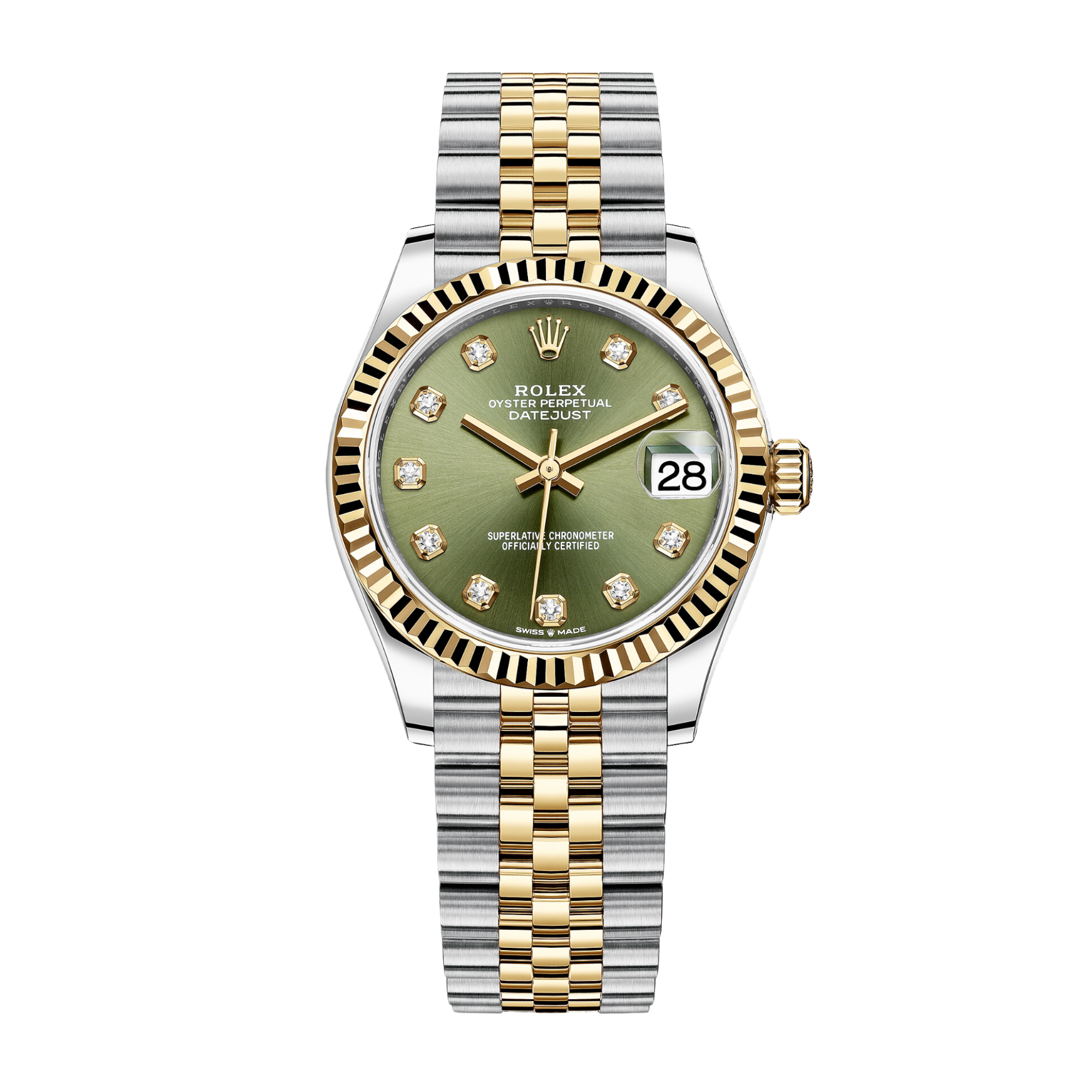 Rolex Datejust Yellow Gold & Steel Green Dial 36mm 126203