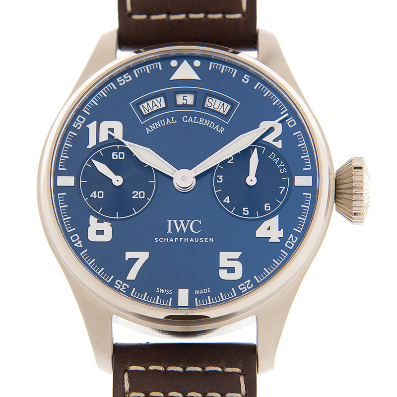 Pilot's Watch Annual Calendar Le Petit Prince White Gold Blue Dial 46mm Product Image 2
