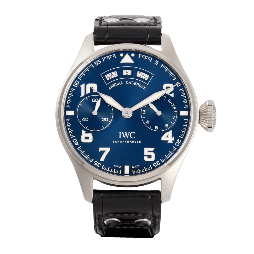 Pilot's Watch Annual Calendar Le Petit Prince White Gold Blue Dial 46mm Product Image 1