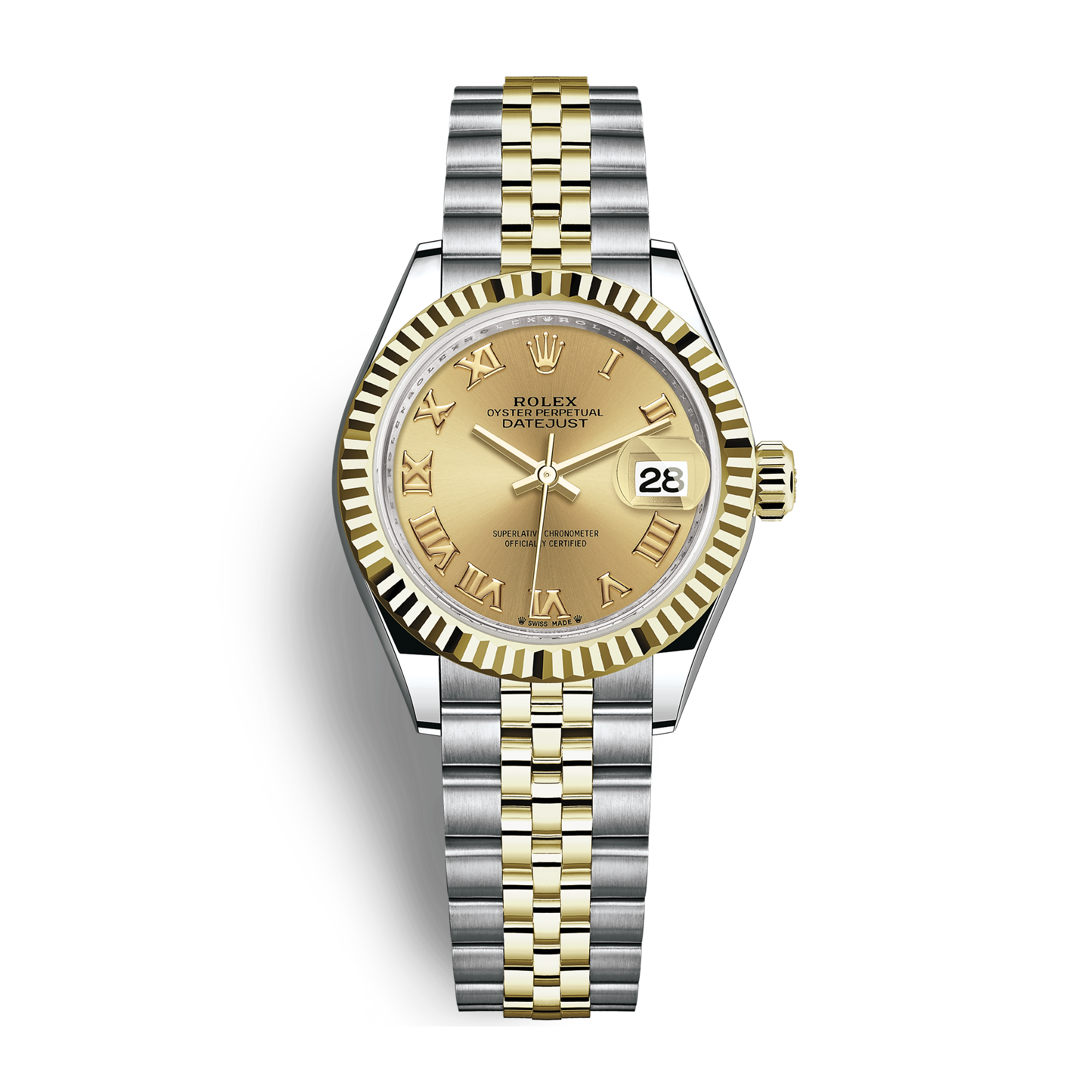 Lady-Datejust Yellow Gold & Steel Jubilee Champagne Dial 28mm Product Image