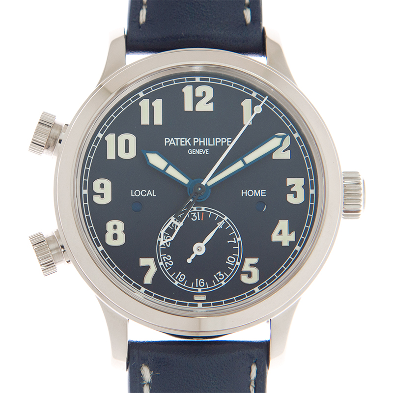 Calatrava Pilot Travel Time White Gold Blue Dial 37mm Product Image 2