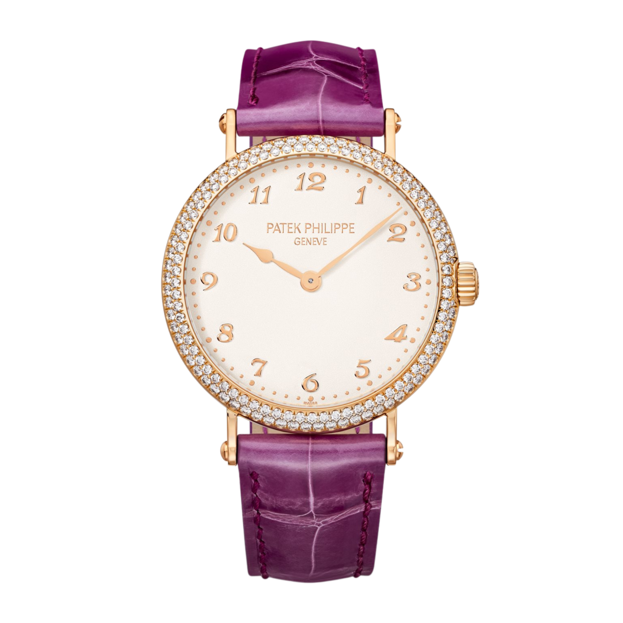 Calatrava Rose Gold Diamond Silver Dial 34mm Product Image 1
