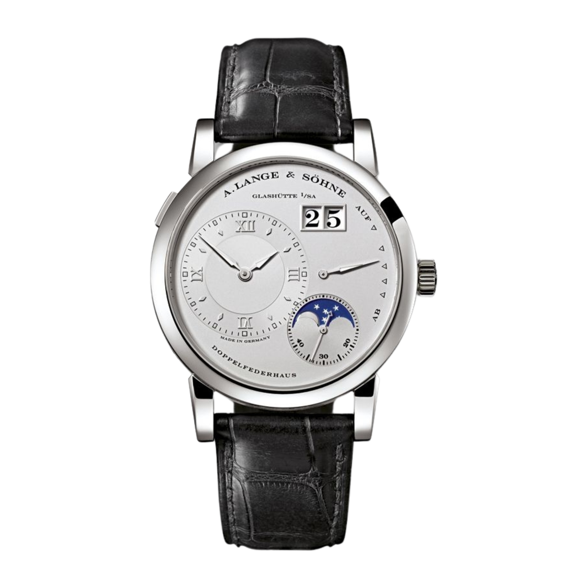 Lange 1 41 Luminous White Gold Black Dial Product Image