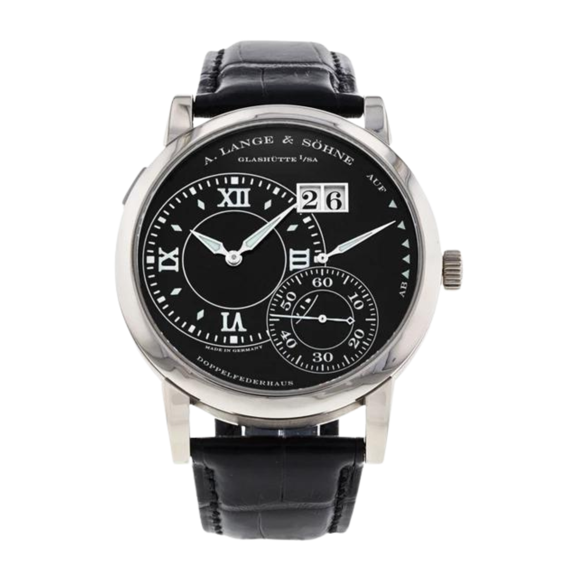 Lange 1 36 MoonpHAse White Gold Blue Dial Product Image