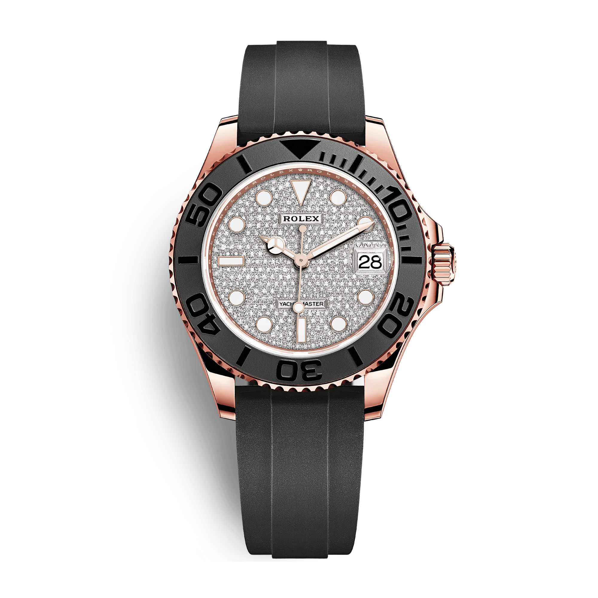 Yacht-Master Rose Gold Oysterflex Pave Dial 37mm Product Image