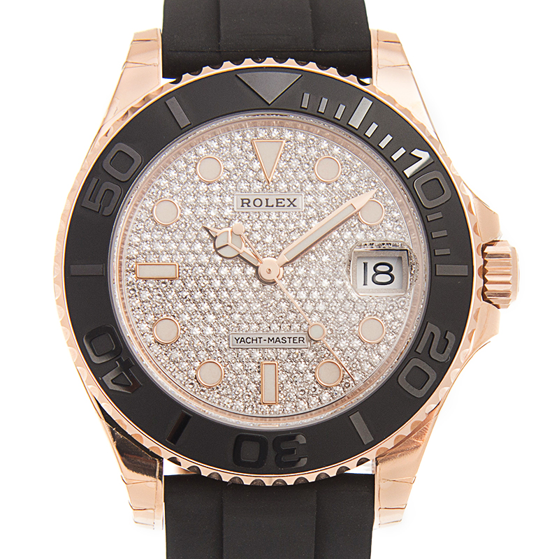 Yacht-Master Rose Gold Oysterflex Pave Dial 37mm Product Image 4