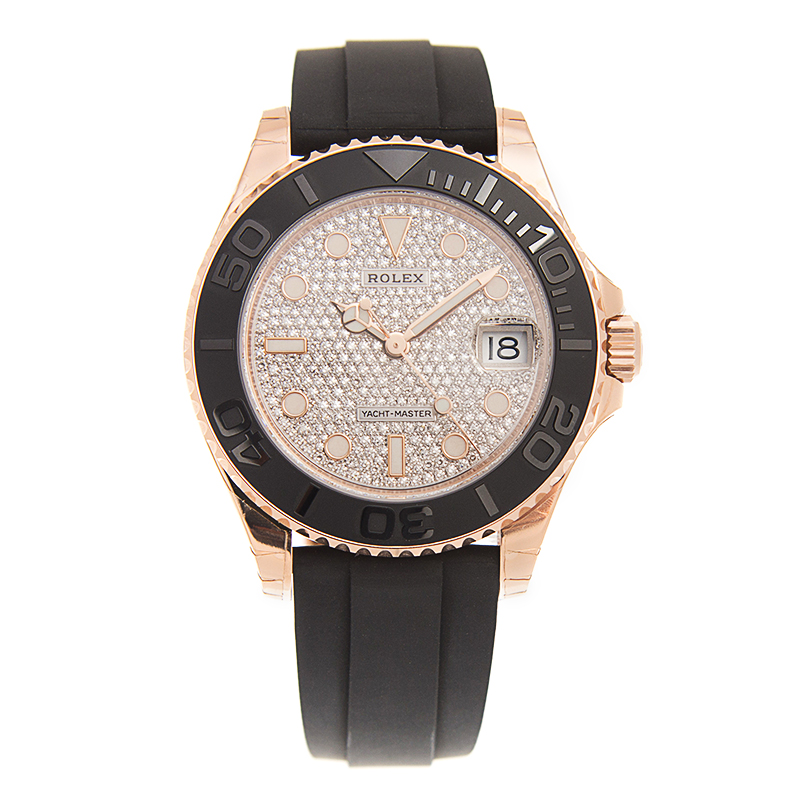Yacht-Master Rose Gold Oysterflex Pave Dial 37mm Product Image 2