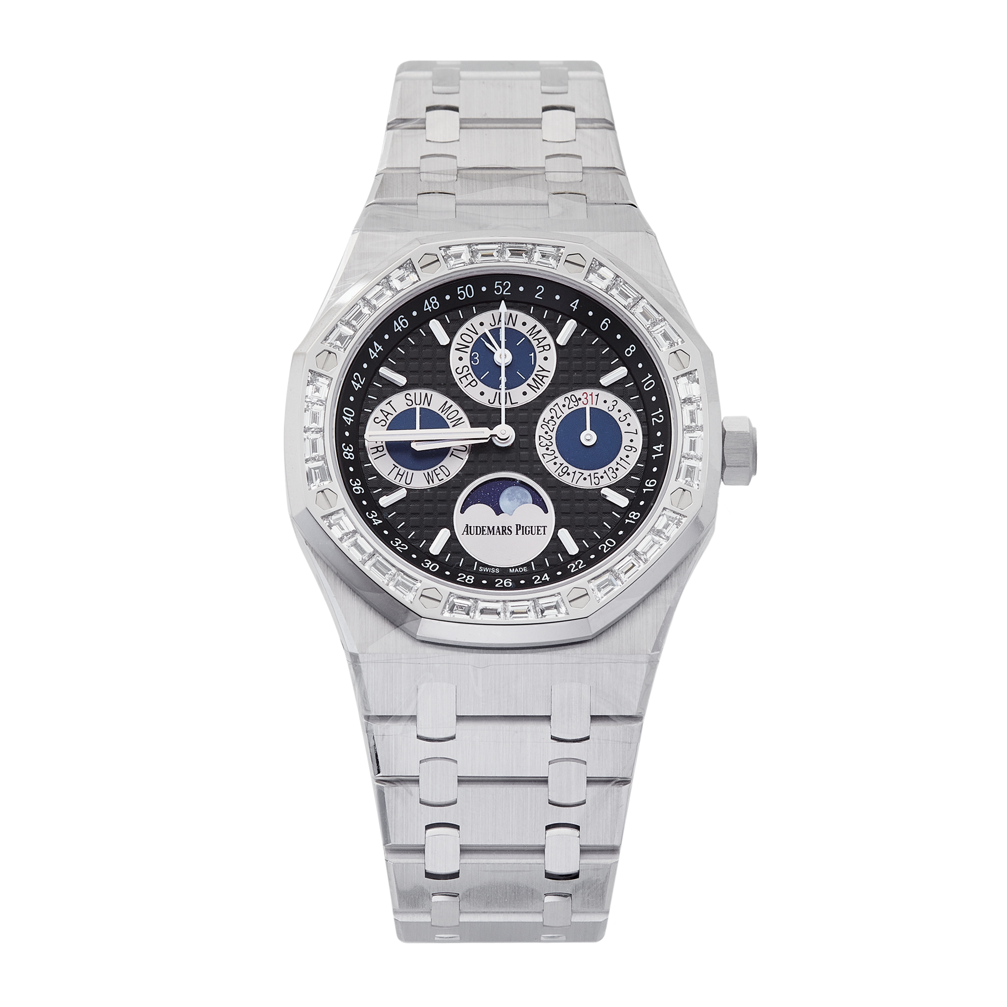 Royal Oak Perpetual Calendar White Gold Diamond Black Dial 41mm Product Image